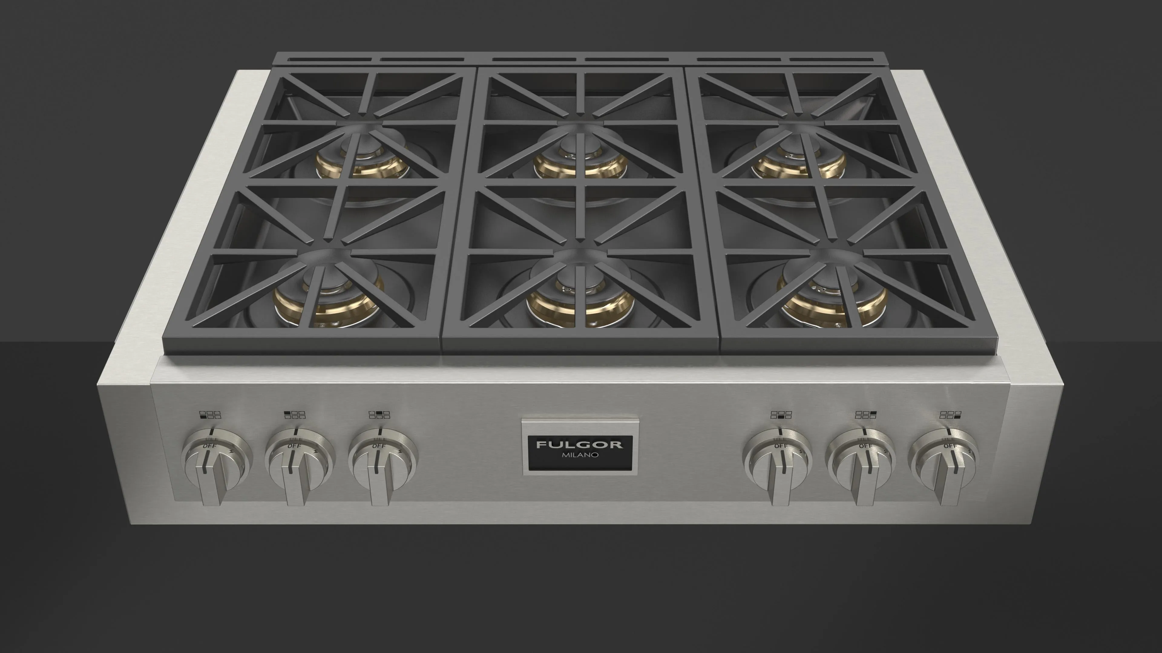 Fulgor Milano 600 Series Sofia  36" Professional Gas Rangetop - Stainless - F6GRT366S1