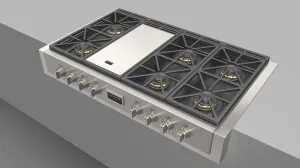 Fulgor Milano 600 Series Sofia  48" Professional Gas Rangetop - Stainless - F6GRT486GS1