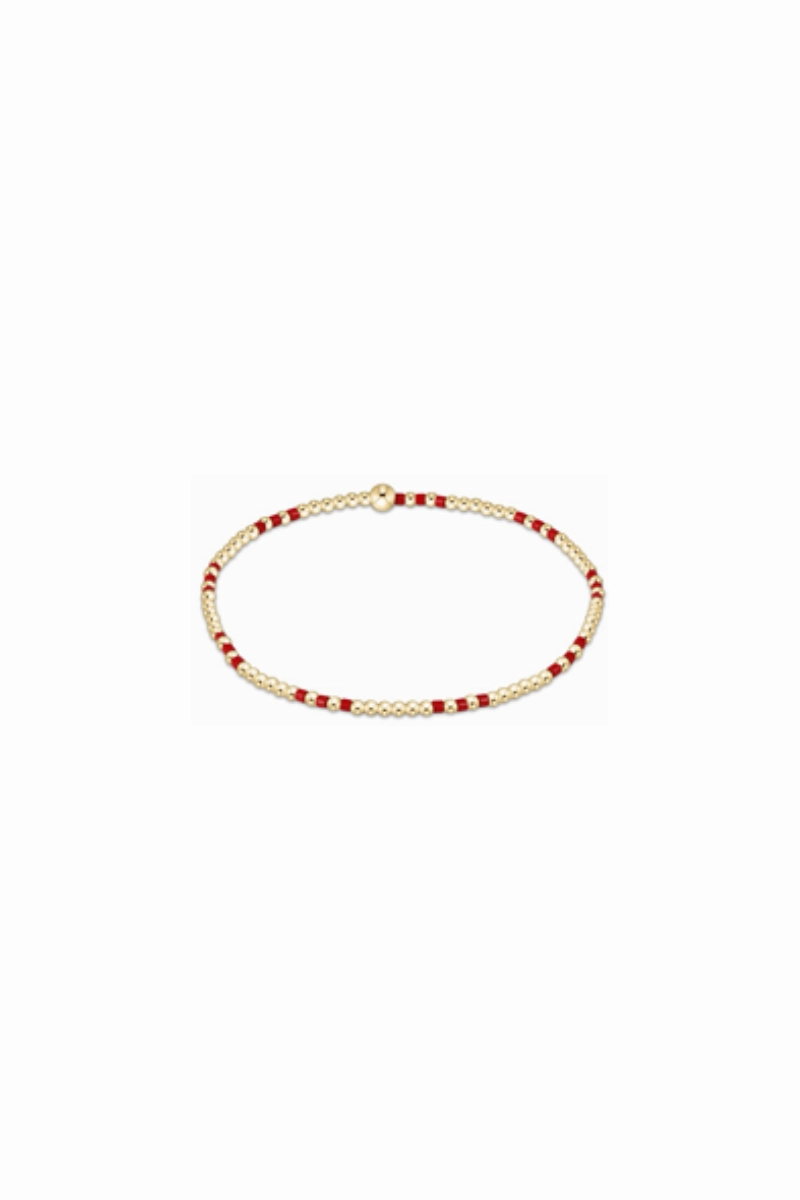Gameday Hope Joy Pattern 2Mm Bead Bracelet - Bright Red Special Online Offer Sale Ending Soon
