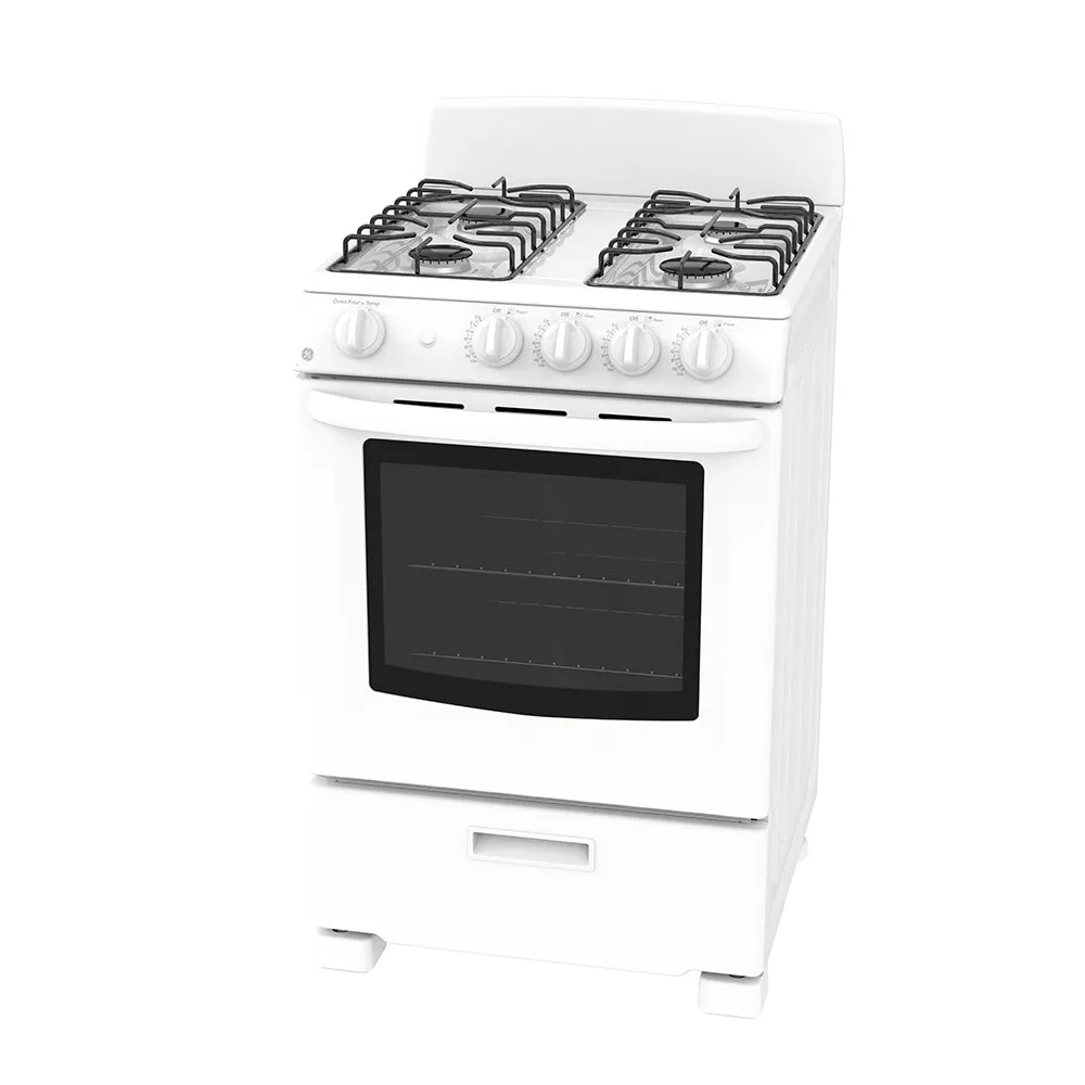 GE 24" Gas Freestanding Range - White - JCGAS300DMWW