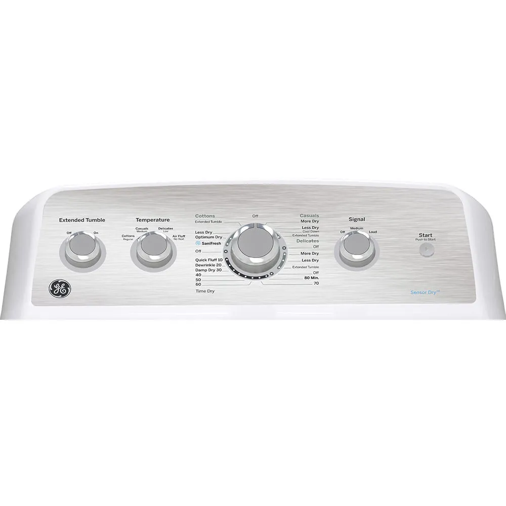 GE 27" 7.0 Cu Ft Top Load Gas Dryer 12 Cycles - White - GTD45GBMRWS