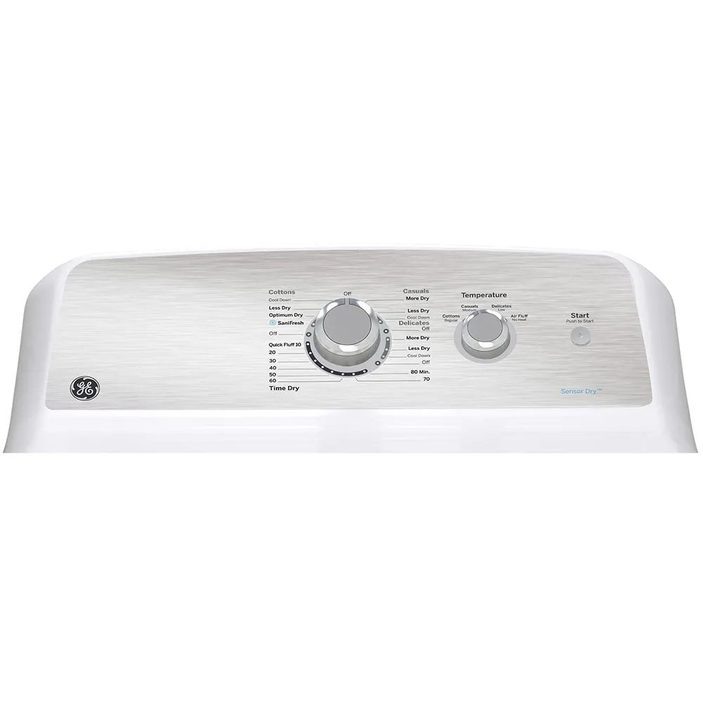 GE 27" 7.2 Cu Ft Top Load Gas Dryer 11 Cycles - White - GTD40GBMRWS