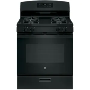 GE 30" Deluxe Gas Freestanding Range Steam Cleaning - Black - JCGBS60DEKBB