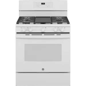 GE 30" Gas Freestanding Range Self Cleaning - White - JCGB735DPWW