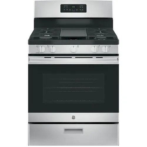 GE 30" Gas Freestanding Range Steam Cleaning - Stainless - JCGBS66SEKSS