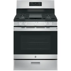 GE 30" Gas Freestanding Range Steam Cleaning - Stainless - JCGBS66SEKSS