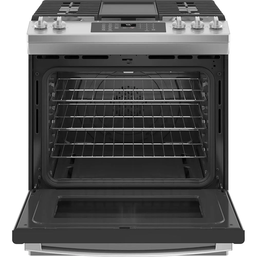 GE 30" Slide-In Gas Range Convection - Stainless - JCGS760SPSS