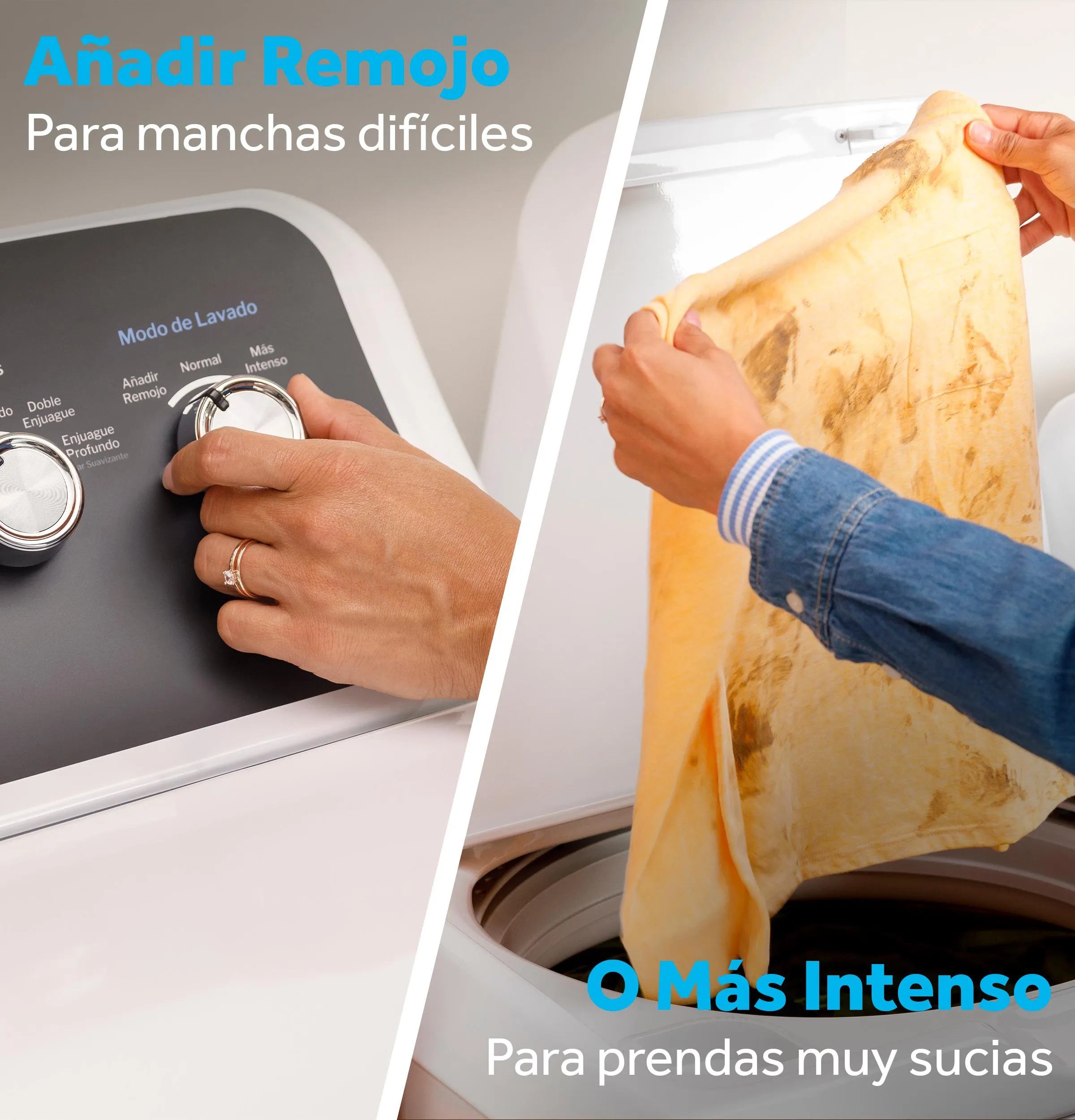 Ge Appliances ETW485ASWWB Ge 4.5 Cu. Ft. Capacity Washer With Spanish Panel And Wash Modes Soak And Power