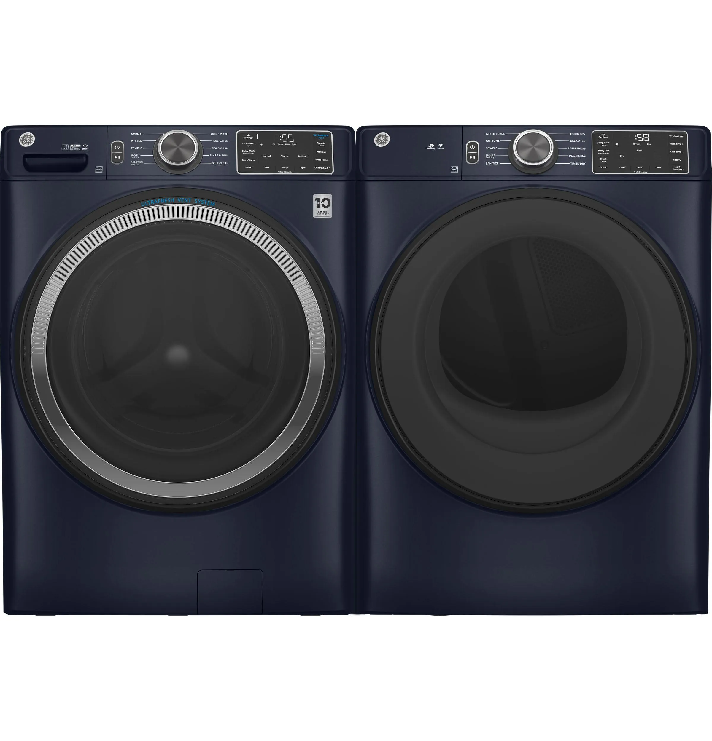 Ge Appliances GFD55GSPRRS Ge 7.8 Cu. Ft. Capacity Smart Front Load Gas Dryer With Sanitize Cycle