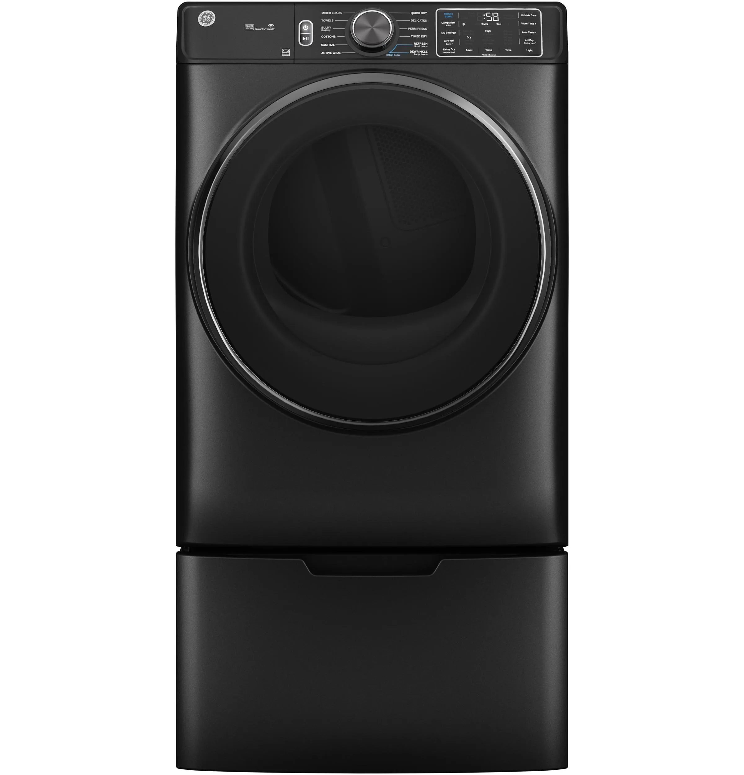Ge Appliances GFD65GSPVDS Ge 7.8 Cu. Ft. Capacity Smart Front Load Gas Dryer With Steam And Sanitize Cycle