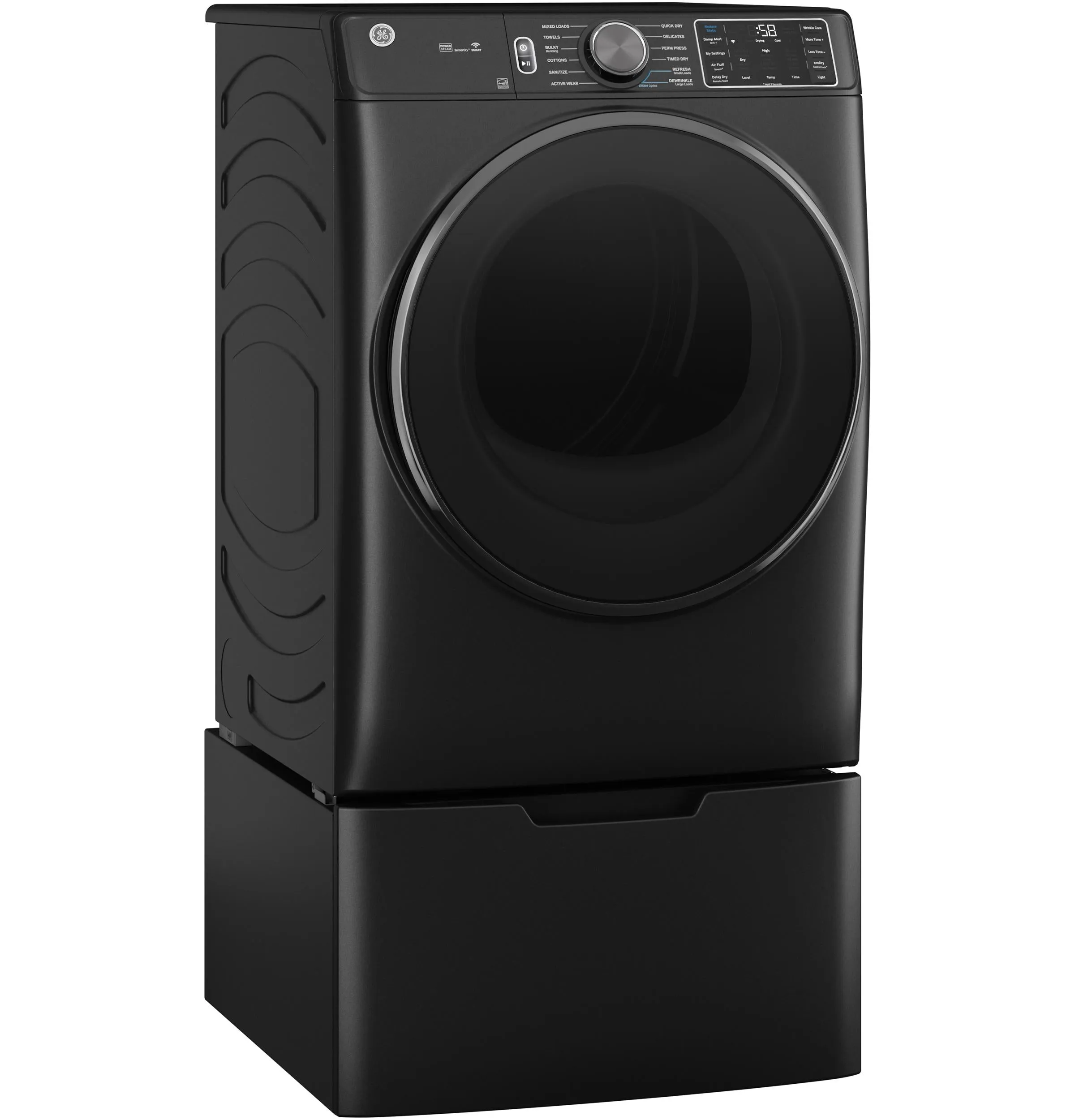 Ge Appliances GFD65GSPVDS Ge 7.8 Cu. Ft. Capacity Smart Front Load Gas Dryer With Steam And Sanitize Cycle