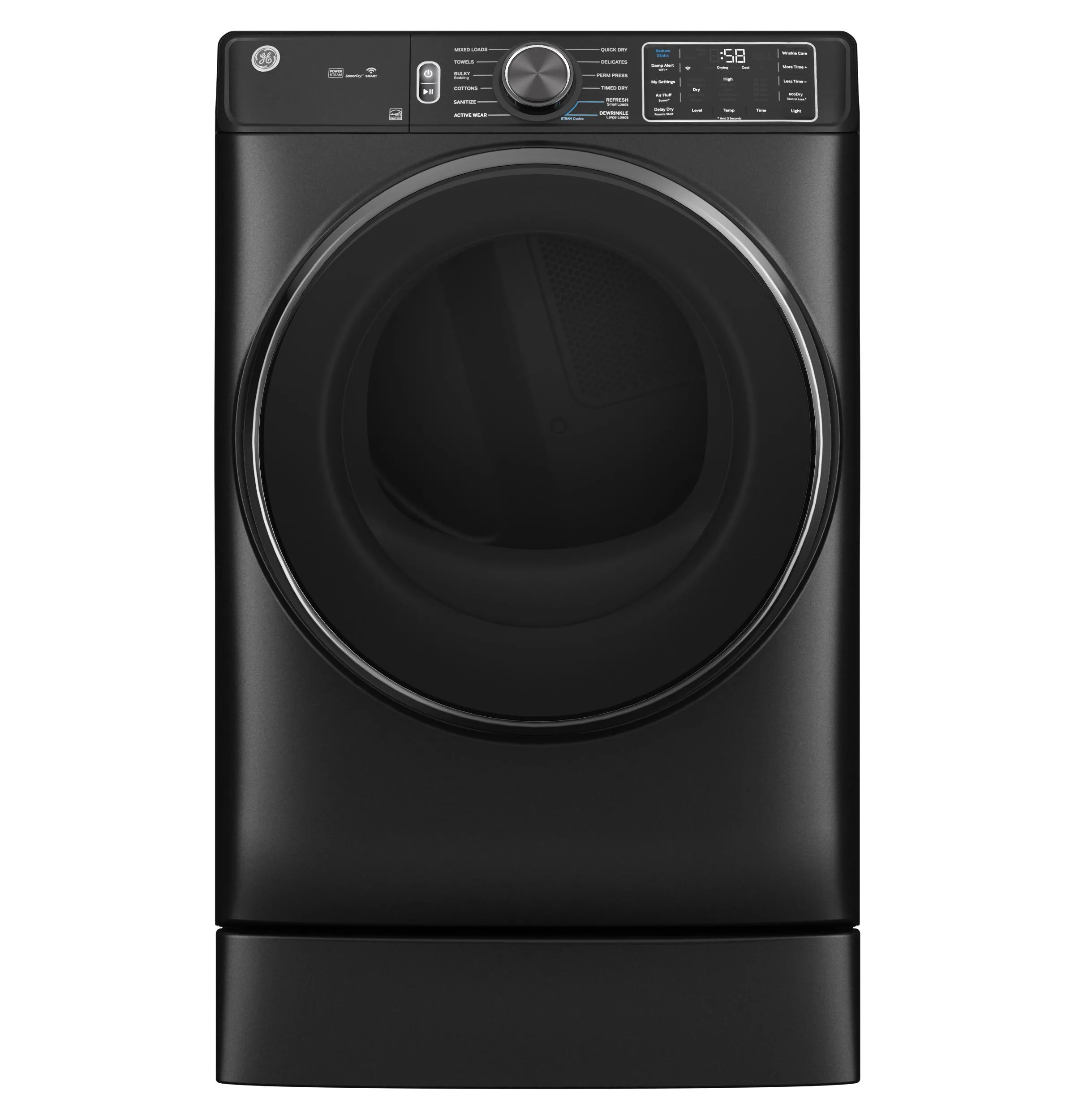 Ge Appliances GFD65GSPVDS Ge 7.8 Cu. Ft. Capacity Smart Front Load Gas Dryer With Steam And Sanitize Cycle
