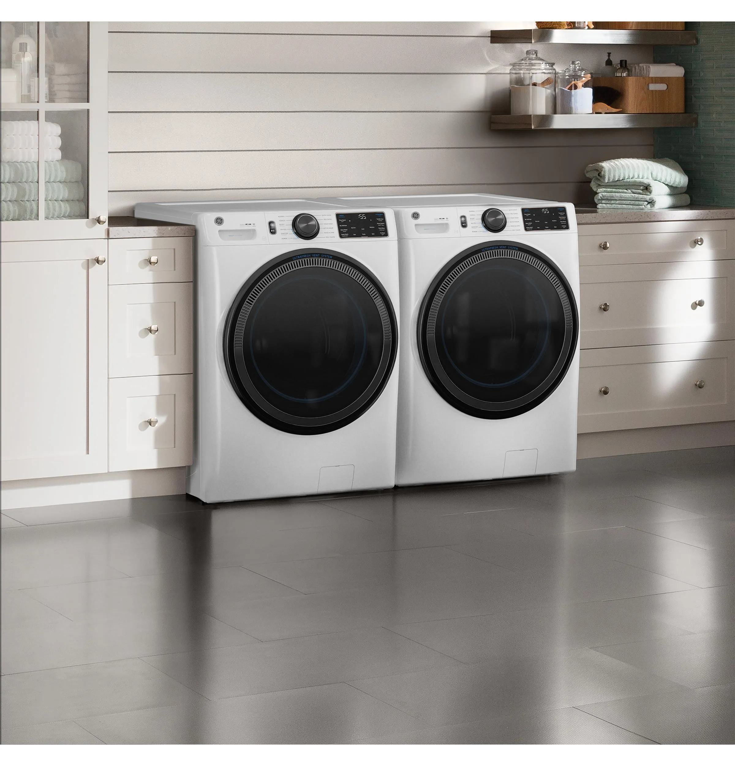 Ge Appliances GFD65GSSVWW Ge 7.8 Cu. Ft. Capacity Smart Front Load Gas Dryer With Steam And Sanitize Cycle