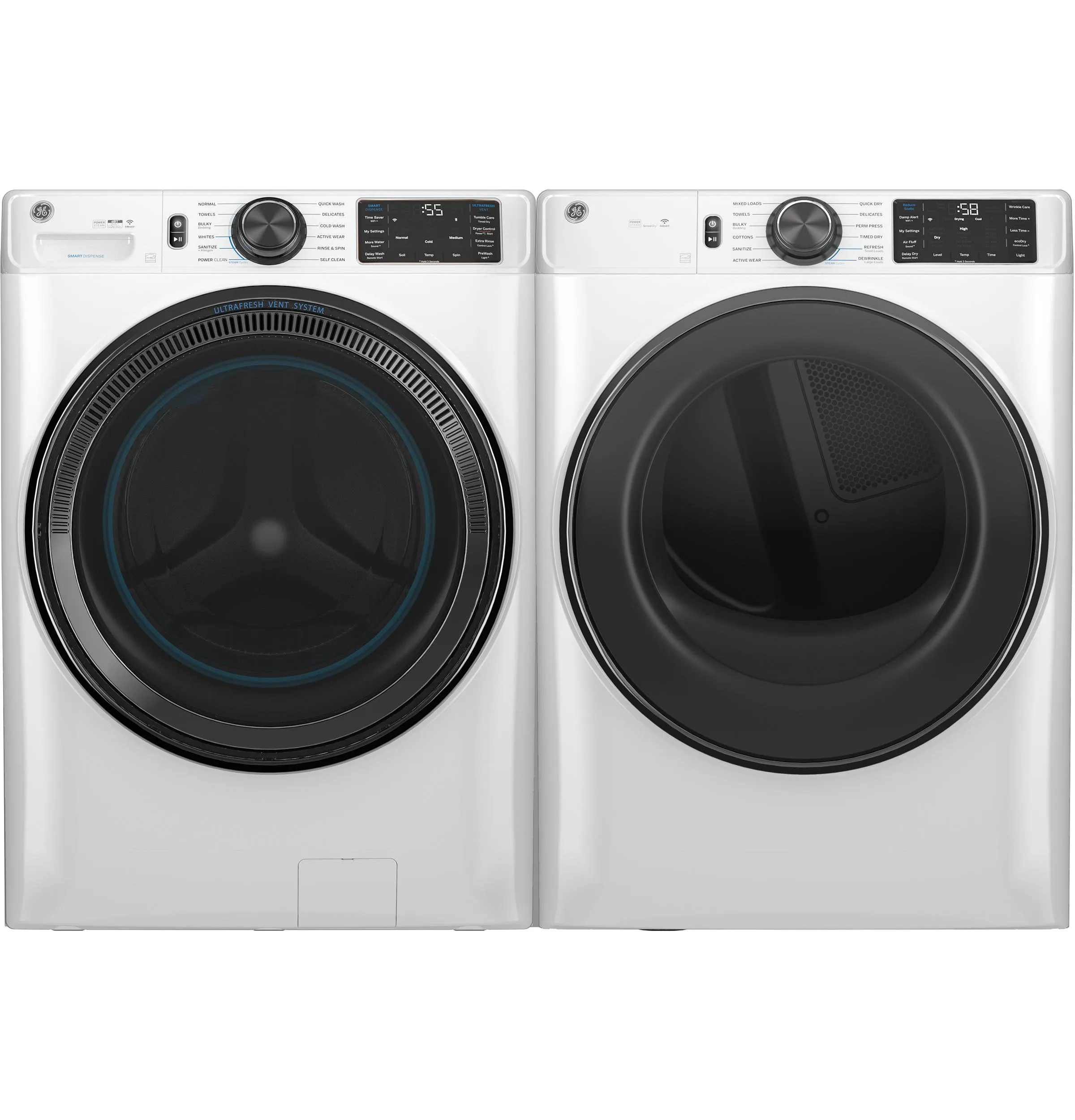 Ge Appliances GFD65GSSVWW Ge 7.8 Cu. Ft. Capacity Smart Front Load Gas Dryer With Steam And Sanitize Cycle