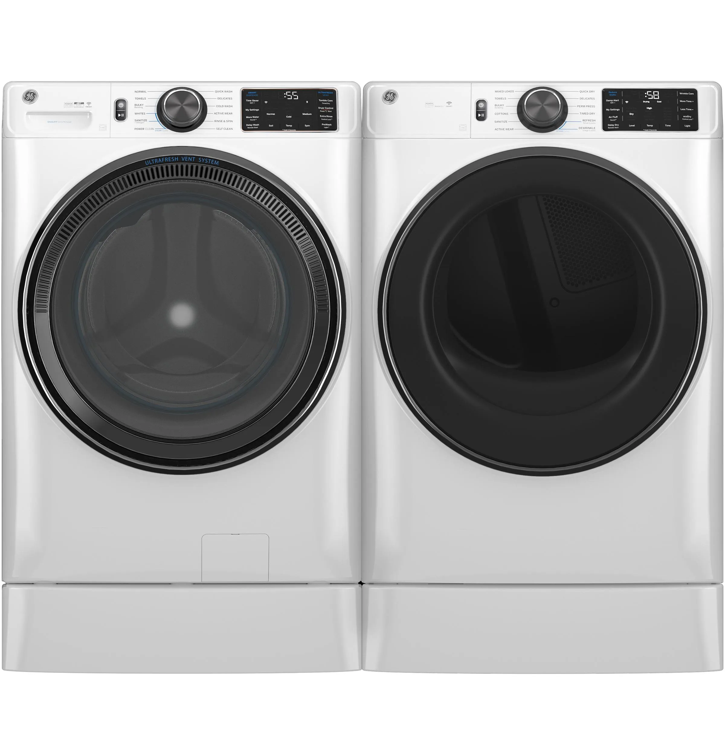 Ge Appliances GFD65GSSVWW Ge 7.8 Cu. Ft. Capacity Smart Front Load Gas Dryer With Steam And Sanitize Cycle