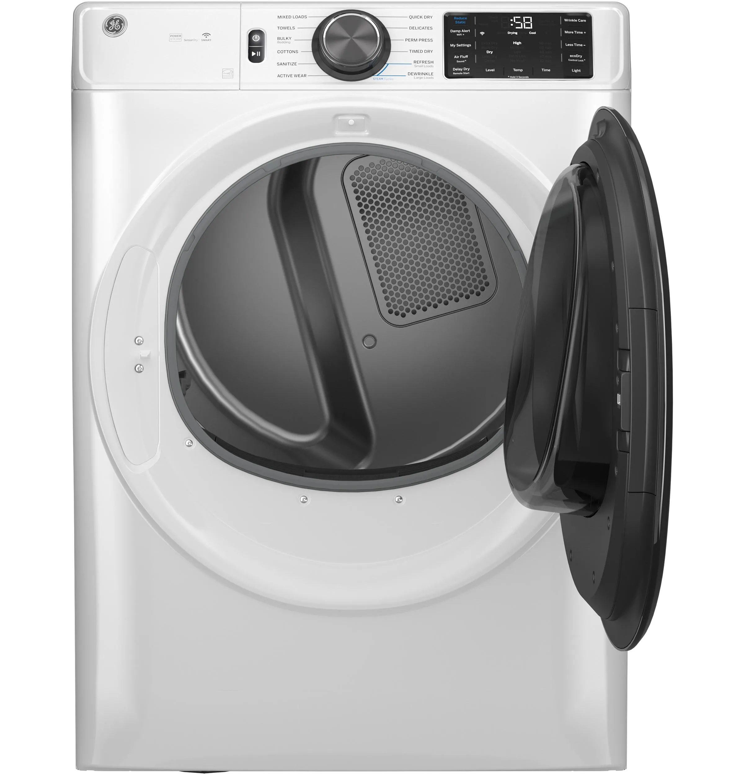 Ge Appliances GFD65GSSVWW Ge 7.8 Cu. Ft. Capacity Smart Front Load Gas Dryer With Steam And Sanitize Cycle