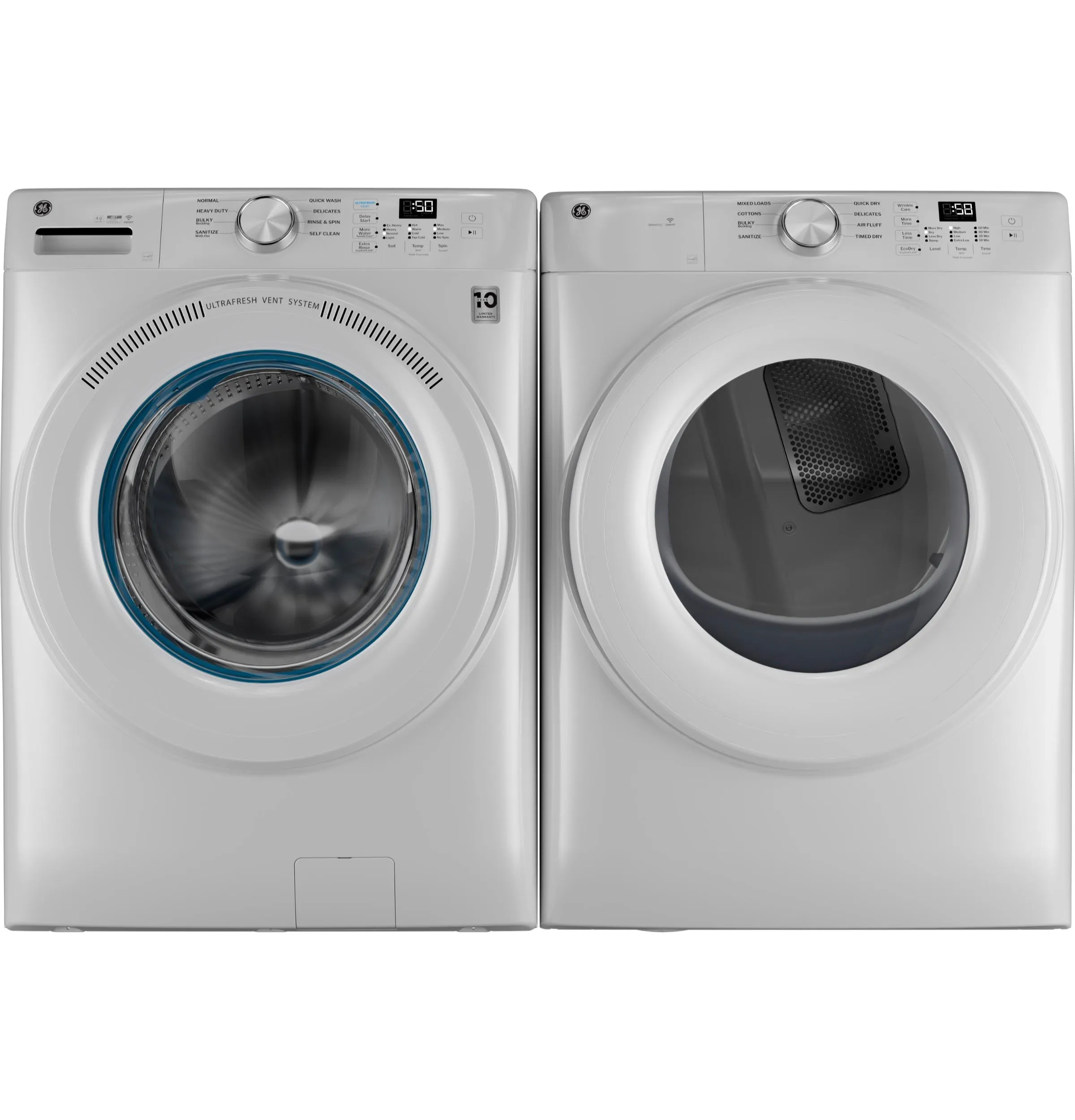 Ge Appliances GFW350SSYWW Ge? Energy Star? 4.6 Cu. Ft. Capacity Smart Front Load Washer With Ultrafresh Vent System With Odorblock&#8482;