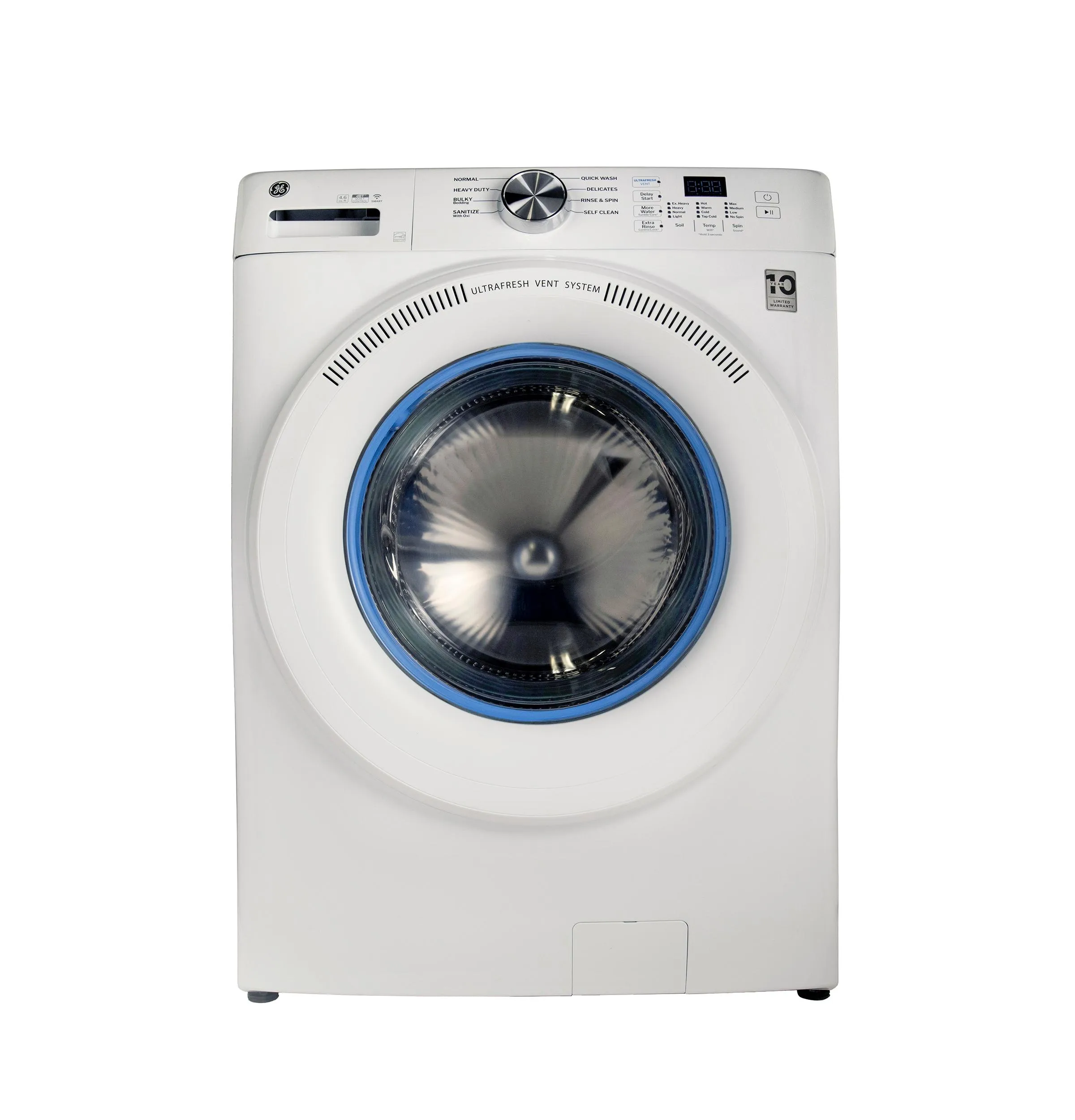 Ge Appliances GFW350SSYWW Ge? Energy Star? 4.6 Cu. Ft. Capacity Smart Front Load Washer With Ultrafresh Vent System With Odorblock&#8482;