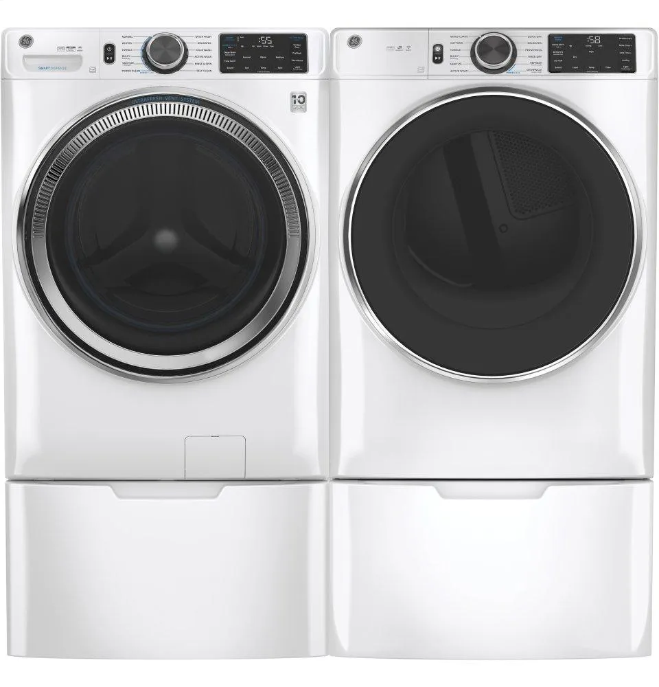Ge Appliances GFW650SSNWW Ge? 4.8 Cu. Ft. Capacity Smart Front Load Energy Star? Steam Washer With Smartdispense&#8482; Ultrafresh Vent System With Odorblock&#8482; And Sanitize   Allergen
