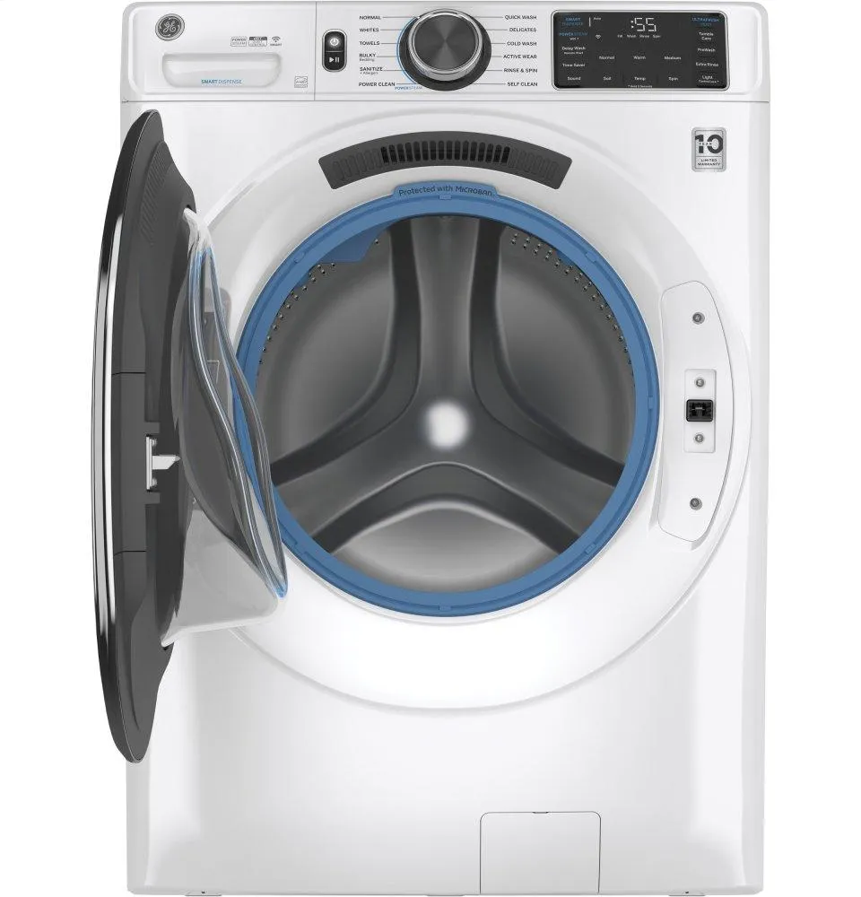 Ge Appliances GFW650SSNWW Ge? 4.8 Cu. Ft. Capacity Smart Front Load Energy Star? Steam Washer With Smartdispense&#8482; Ultrafresh Vent System With Odorblock&#8482; And Sanitize   Allergen