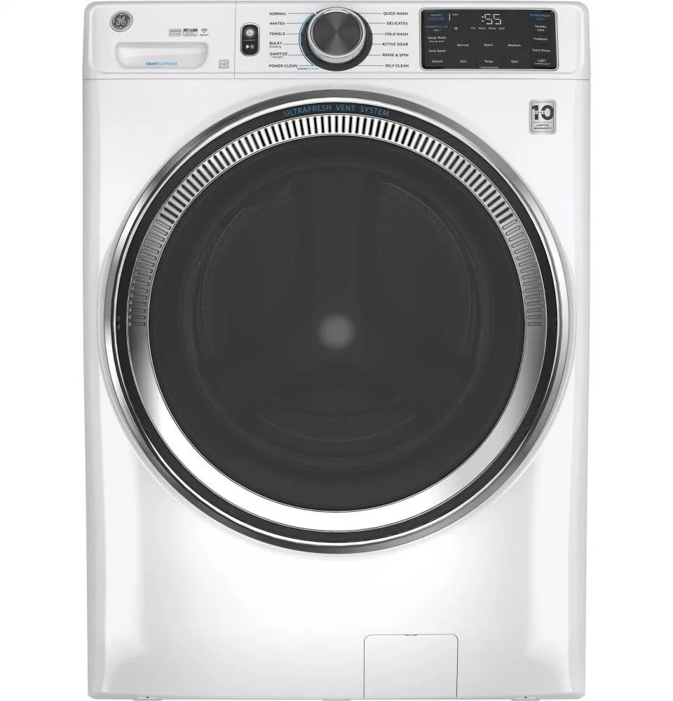 Ge Appliances GFW650SSNWW Ge? 4.8 Cu. Ft. Capacity Smart Front Load Energy Star? Steam Washer With Smartdispense&#8482; Ultrafresh Vent System With Odorblock&#8482; And Sanitize   Allergen