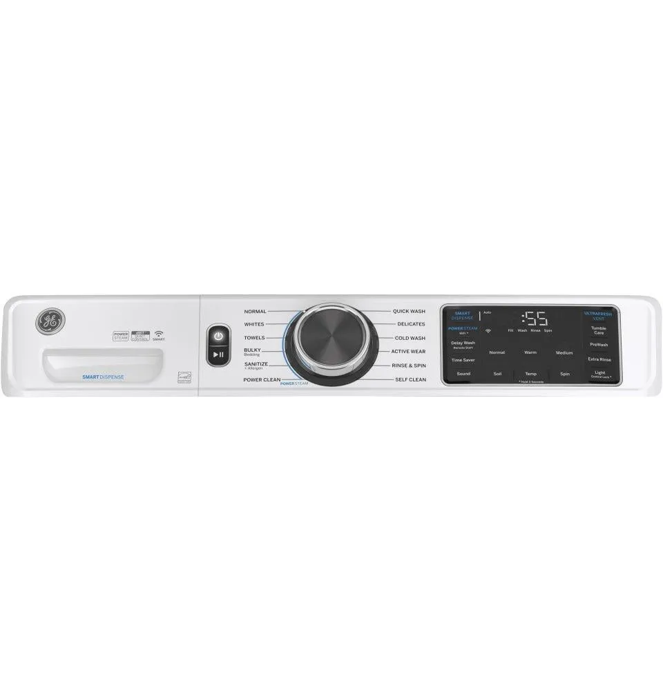 Ge Appliances GFW650SSNWW Ge? 4.8 Cu. Ft. Capacity Smart Front Load Energy Star? Steam Washer With Smartdispense&#8482; Ultrafresh Vent System With Odorblock&#8482; And Sanitize   Allergen