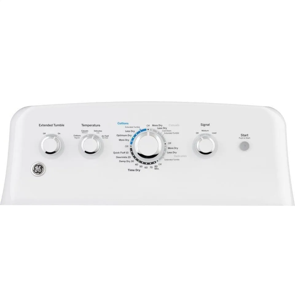 Ge Appliances GTD42GASJWW Ge 7.2 Cu. Ft. Capacity Aluminized Alloy Drum Gas Dryer