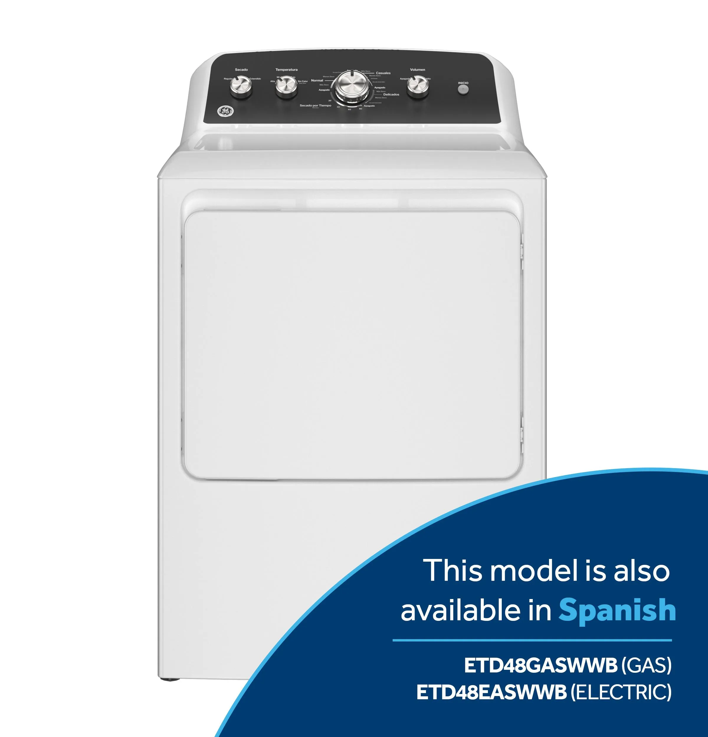 Ge Appliances GTD48GASWWB Ge 7.2 Cu. Ft. Capacity Gas Dryer With Up To 120 Ft. Venting And Extended Tumble