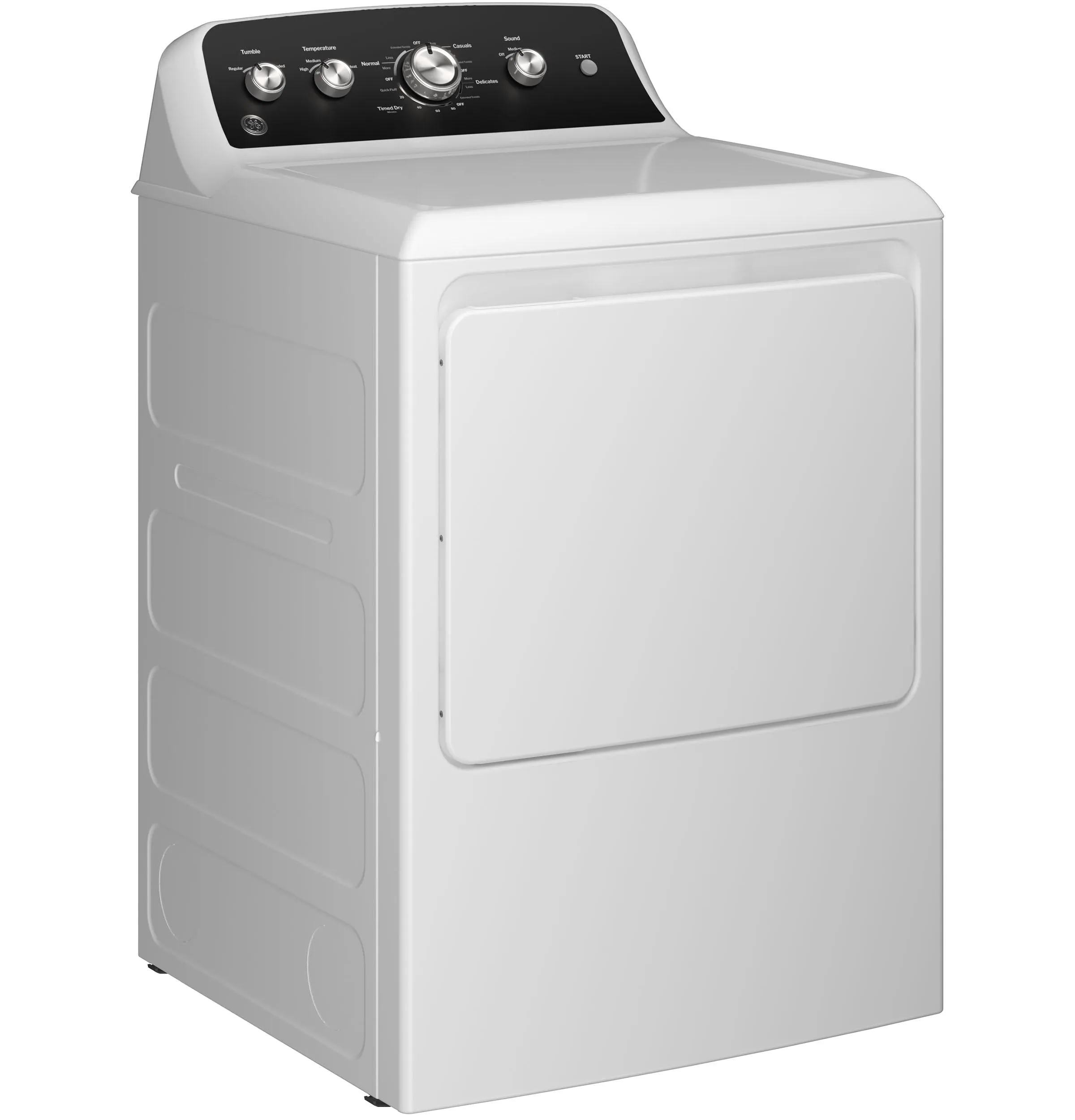 Ge Appliances GTD48GASWWB Ge 7.2 Cu. Ft. Capacity Gas Dryer With Up To 120 Ft. Venting And Extended Tumble