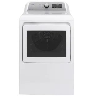 Ge Appliances GTD84GCSNWS Ge 7.4 Cu. Ft. Capacity Smart Aluminized Alloy Drum Gas Dryer With Sanitize Cycle And Sensor Dry