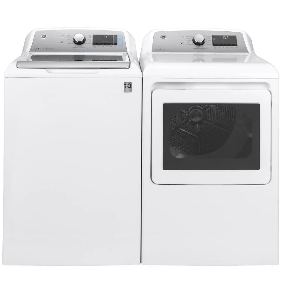 Ge Appliances GTD84GCSNWS Ge 7.4 Cu. Ft. Capacity Smart Aluminized Alloy Drum Gas Dryer With Sanitize Cycle And Sensor Dry