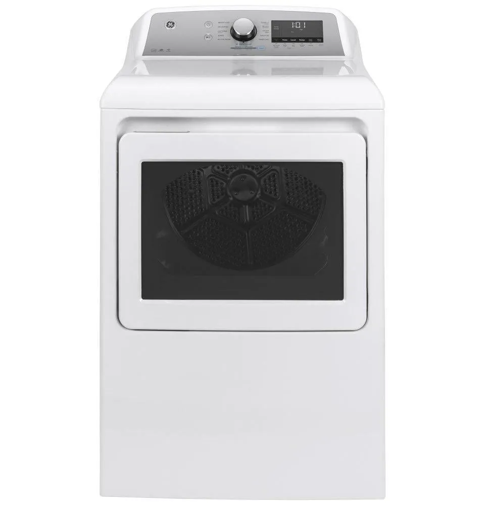 Ge Appliances GTD84GCSNWS Ge 7.4 Cu. Ft. Capacity Smart Aluminized Alloy Drum Gas Dryer With Sanitize Cycle And Sensor Dry