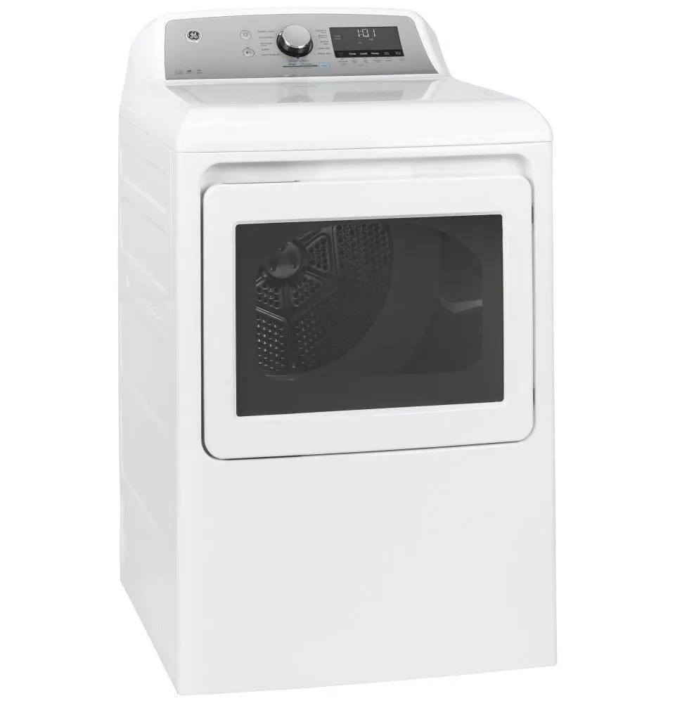 Ge Appliances GTD84GCSNWS Ge 7.4 Cu. Ft. Capacity Smart Aluminized Alloy Drum Gas Dryer With Sanitize Cycle And Sensor Dry