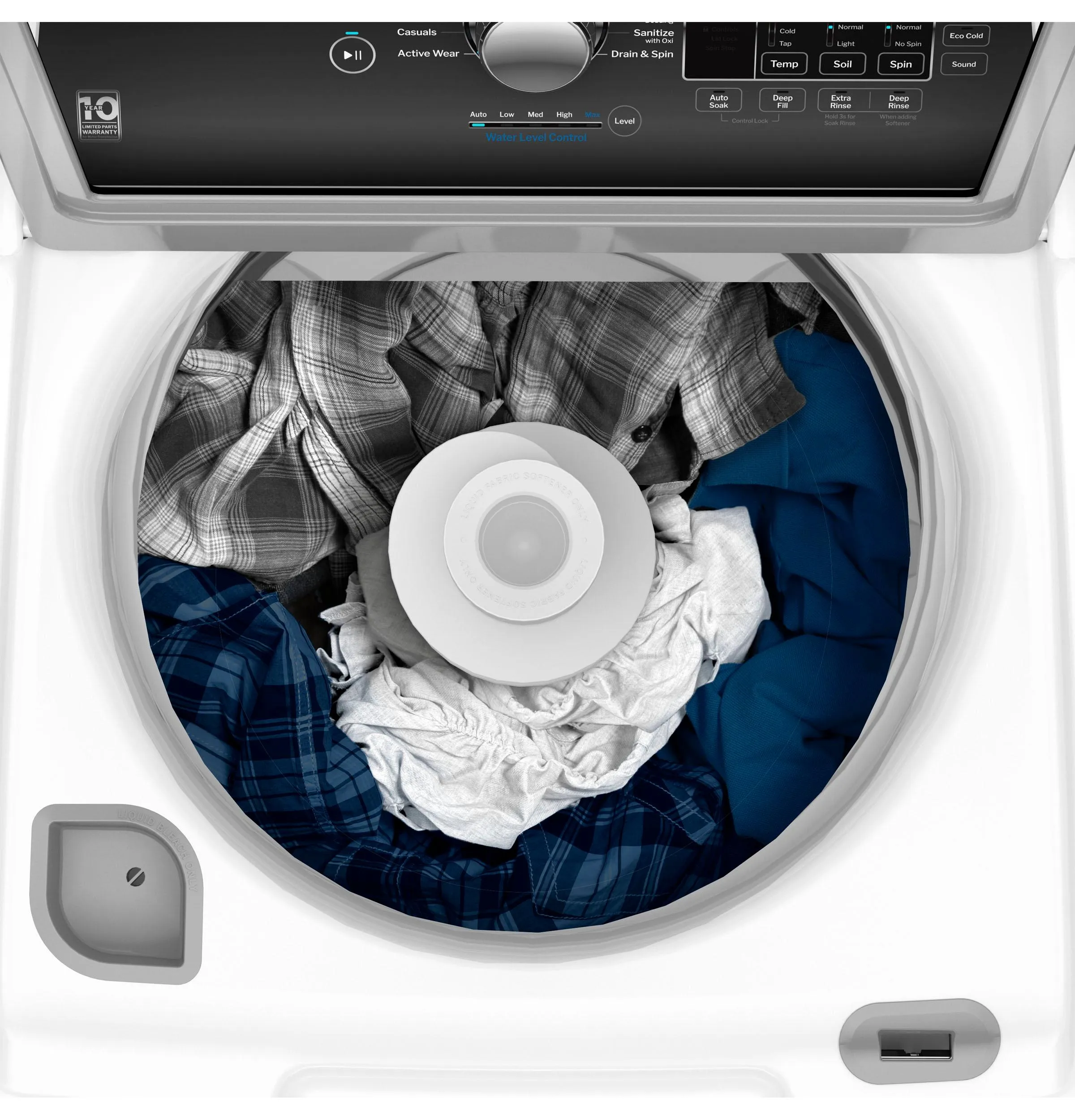 Ge Appliances GTW585BSVWS Ge 4.5 Cu. Ft. Capacity Washer With Water Level Control