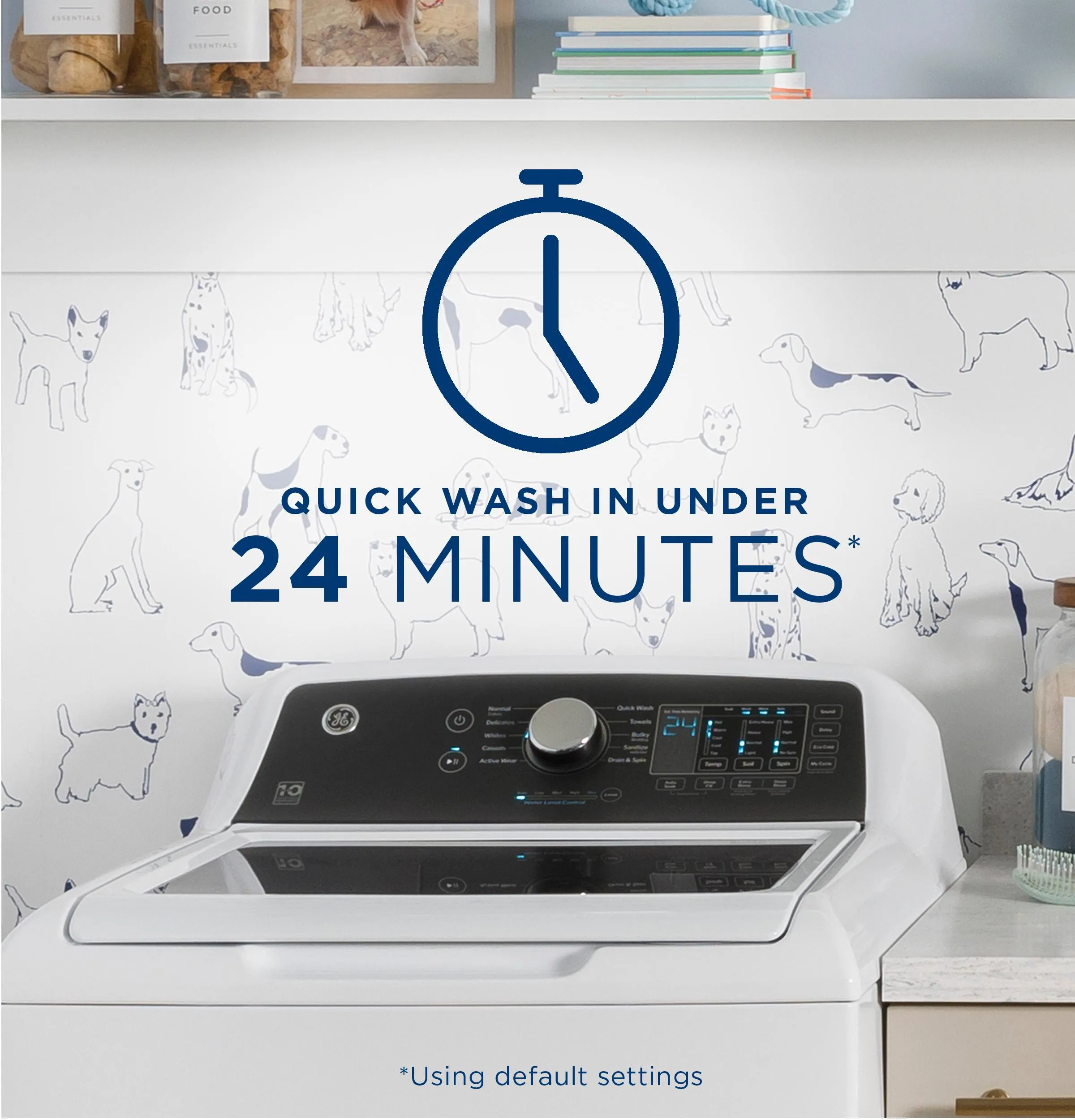 Ge Appliances GTW585BSVWS Ge 4.5 Cu. Ft. Capacity Washer With Water Level Control