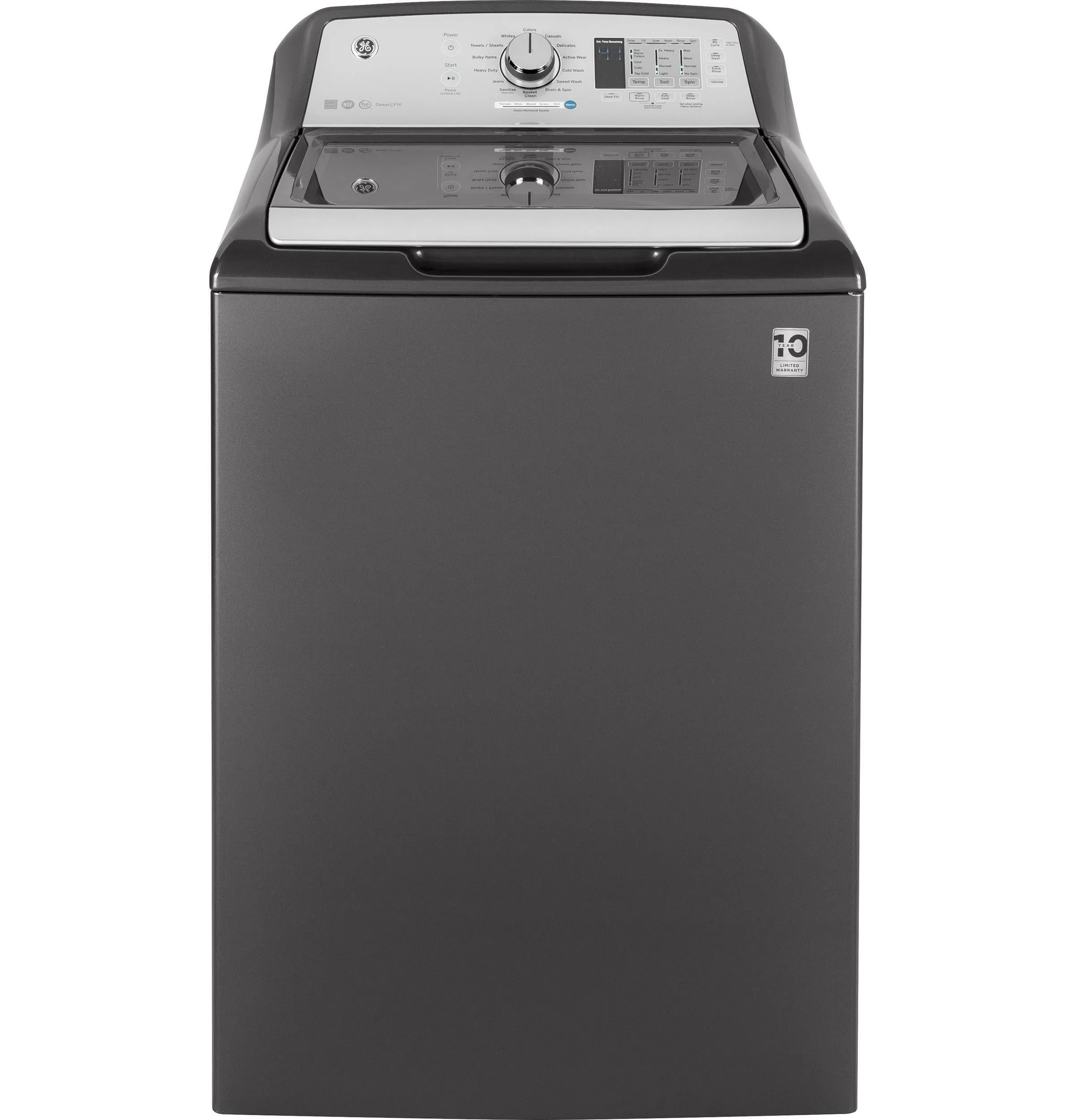 Ge Appliances GTW685BPLDG Ge 4.5 Cu. Ft. Capacity Washer With Stainless Steel Basket