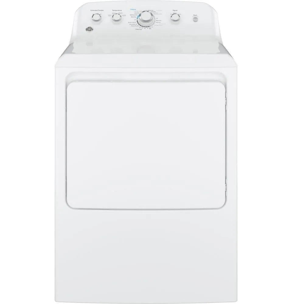 Ge Appliances GTX42GASJWW Ge 6.2 Cu. Ft. Capacity Aluminized Alloy Drum Gas Dryer