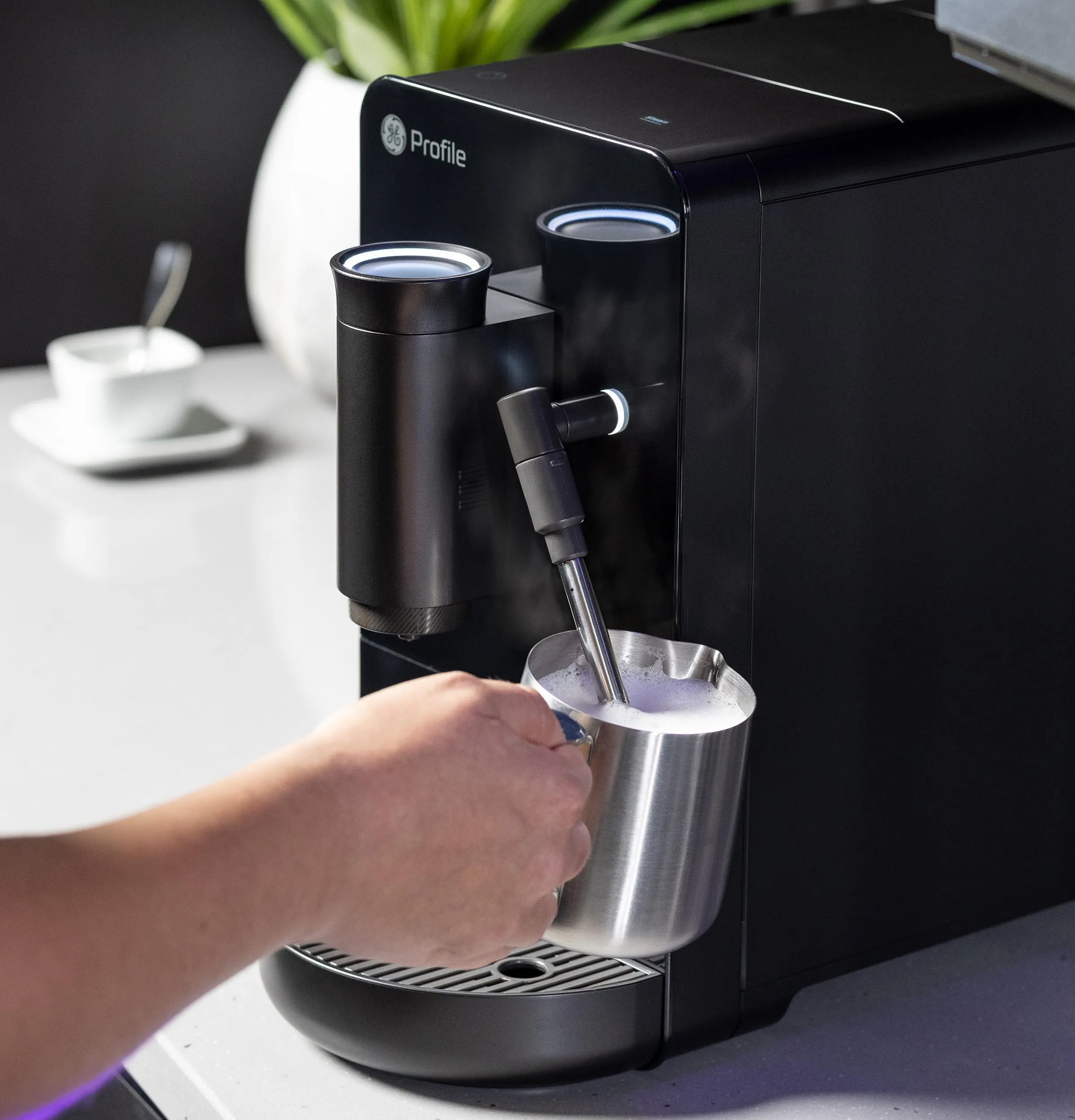 Ge Appliances P7CEBBS6RBB Ge Profile&#8482; Automatic Espresso Machine   Frother