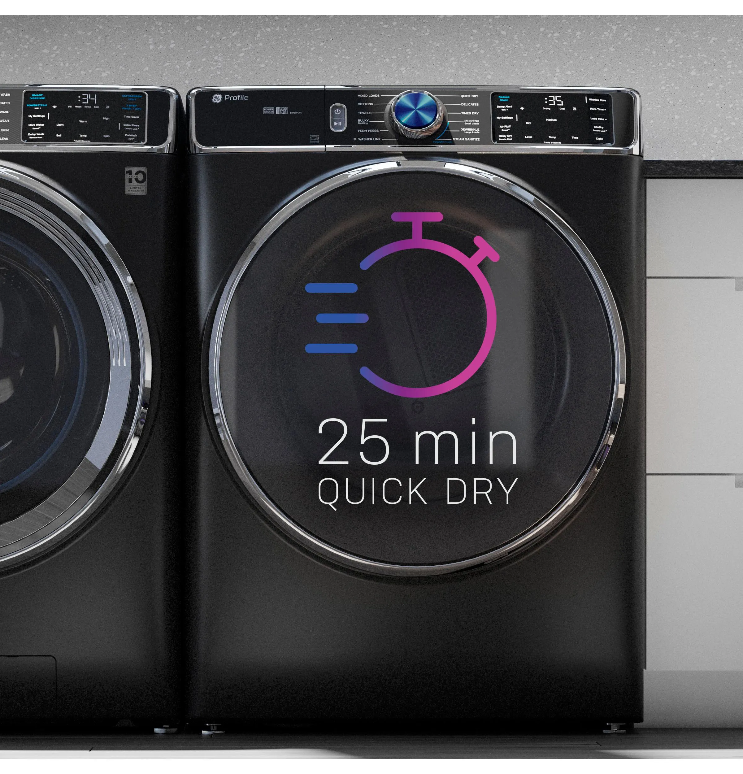Ge Appliances PFD87GSPVRS Ge Profile&#8482; 7.8 Cu. Ft. Capacity Smart Front Load Gas Dryer With Steam And Sanitize Cycle