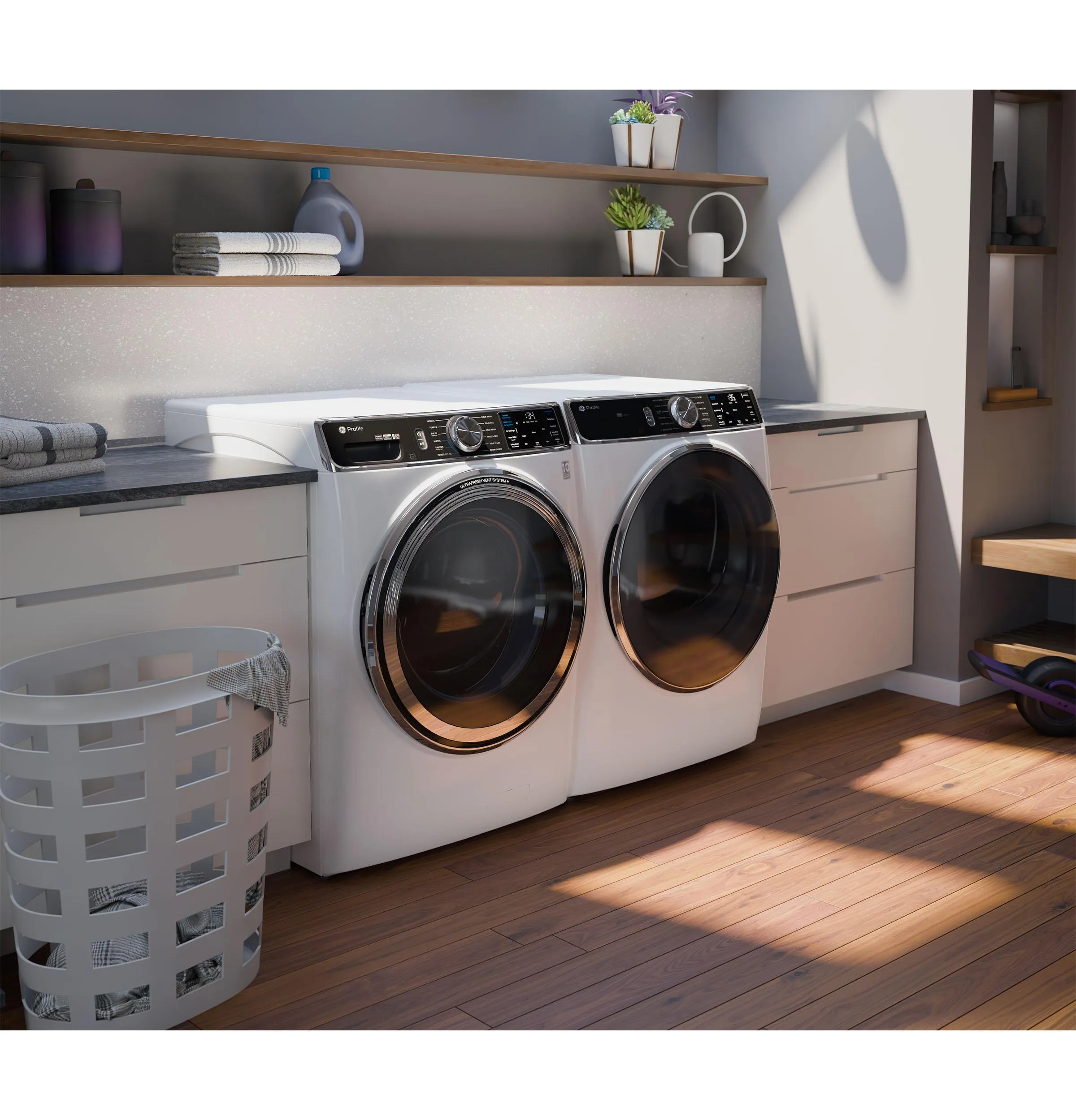 Ge Appliances PFD87GSSVWW Ge Profile&#8482; 7.8 Cu. Ft. Capacity Smart Front Load Gas Dryer With Steam And Sanitize Cycle
