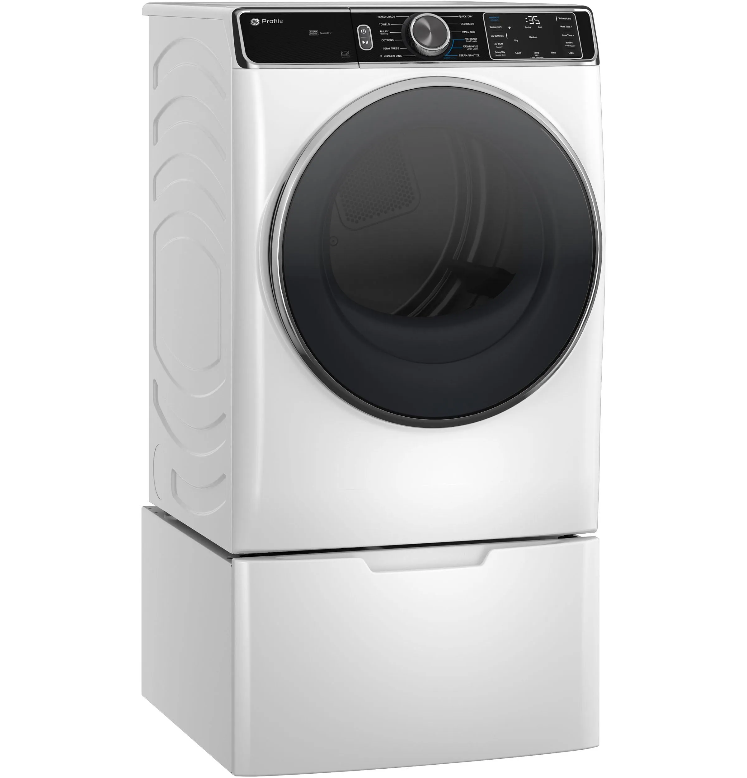 Ge Appliances PFD87GSSVWW Ge Profile&#8482; 7.8 Cu. Ft. Capacity Smart Front Load Gas Dryer With Steam And Sanitize Cycle