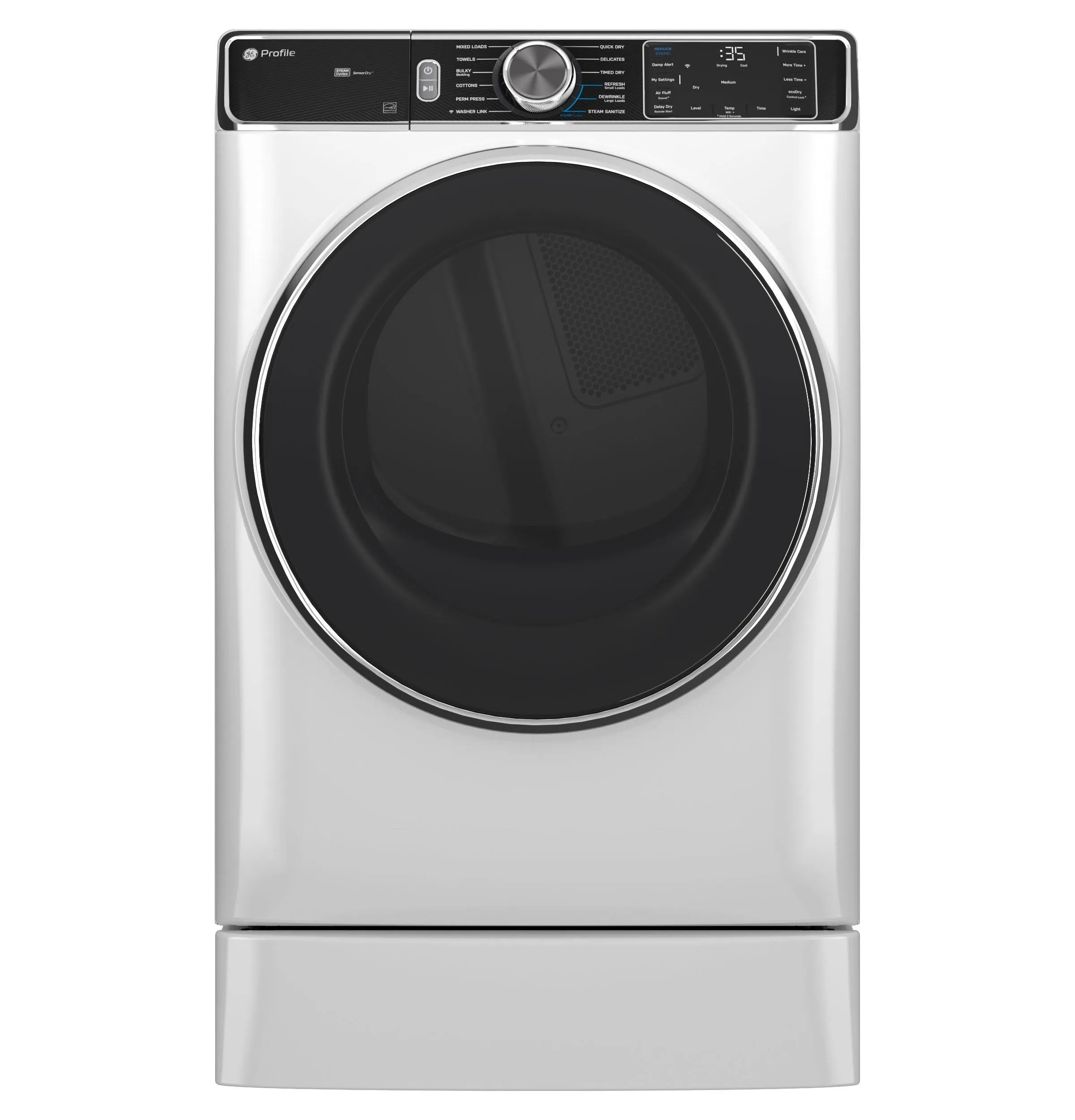 Ge Appliances PFD87GSSVWW Ge Profile&#8482; 7.8 Cu. Ft. Capacity Smart Front Load Gas Dryer With Steam And Sanitize Cycle