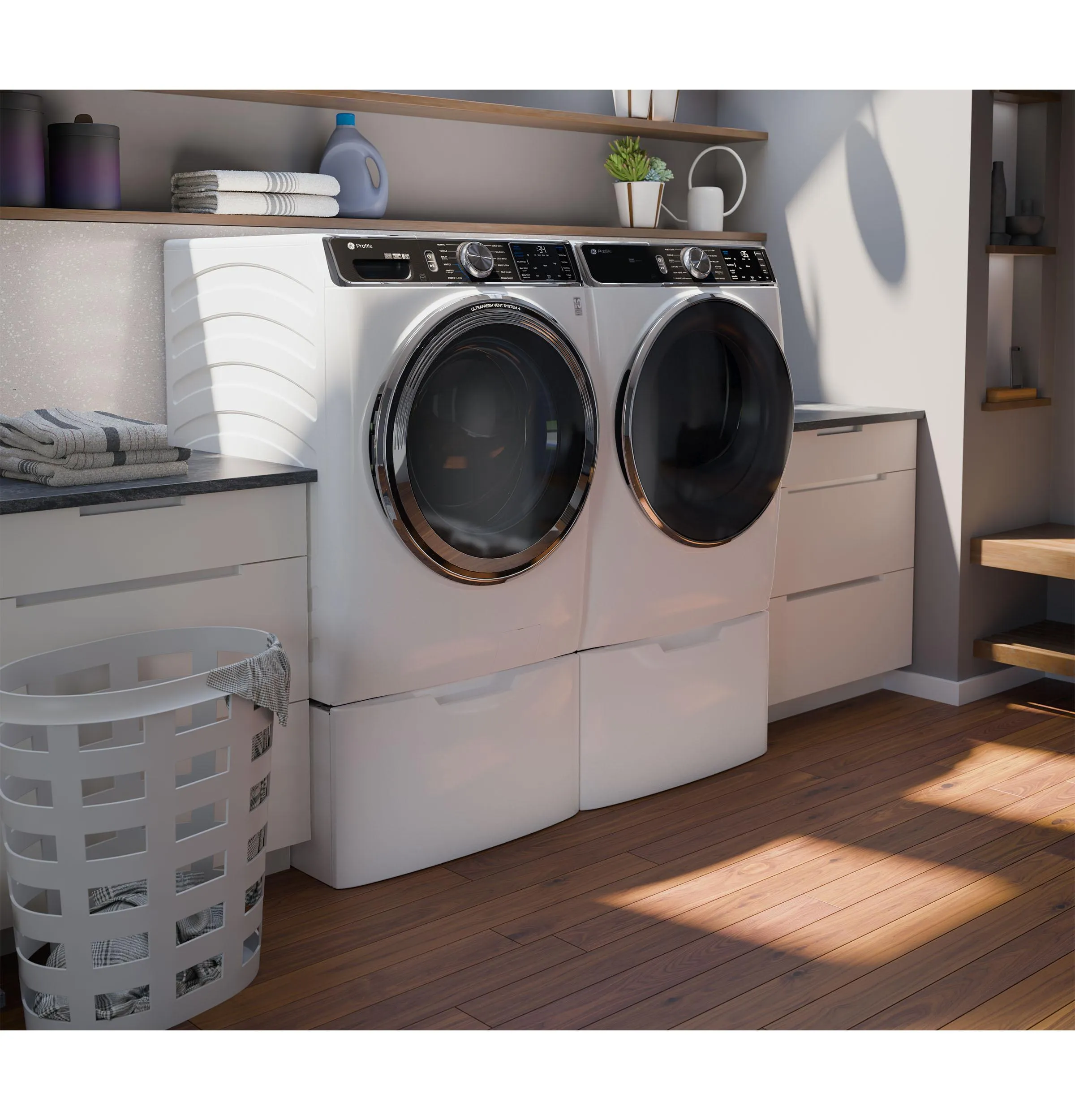 Ge Appliances PFD87GSSVWW Ge Profile&#8482; 7.8 Cu. Ft. Capacity Smart Front Load Gas Dryer With Steam And Sanitize Cycle