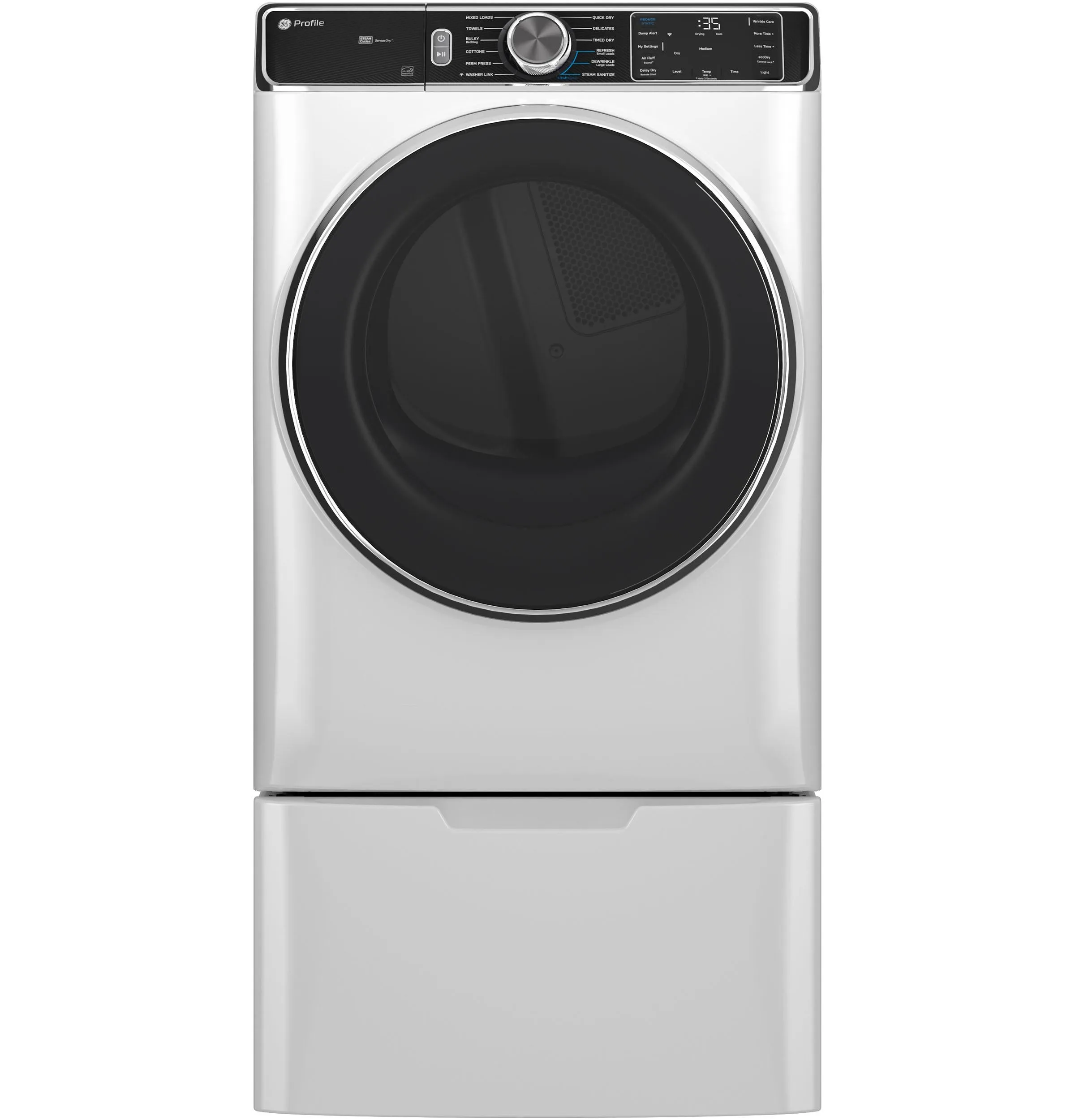 Ge Appliances PFD87GSSVWW Ge Profile&#8482; 7.8 Cu. Ft. Capacity Smart Front Load Gas Dryer With Steam And Sanitize Cycle