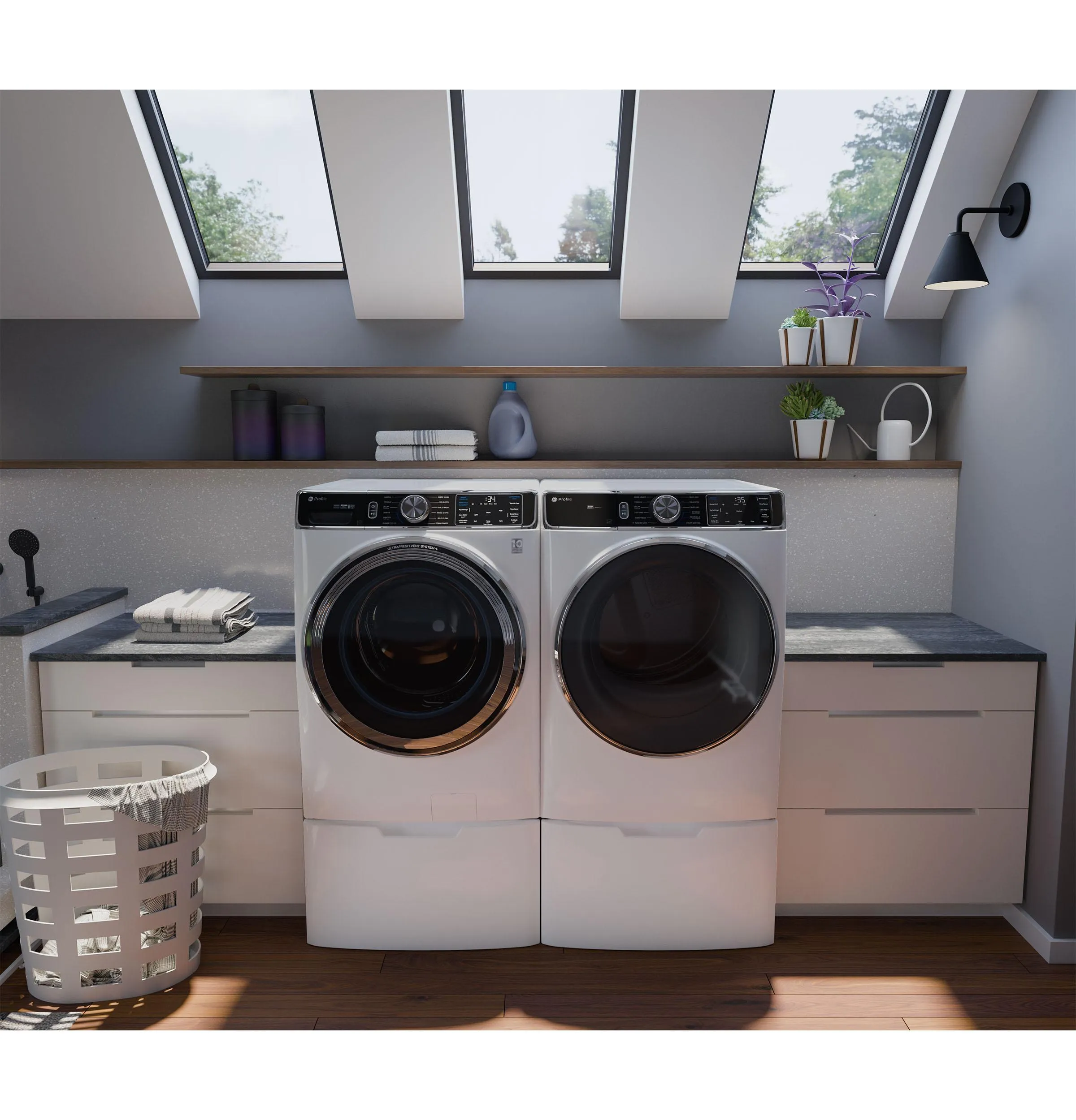 Ge Appliances PFW870SSVWW Ge Profile&#8482; 5.3 Cu. Ft. Capacity Smart Front Load Energy Star? Washer With Ultrafresh&#8482; Vent System  With Odorblock&#8482;