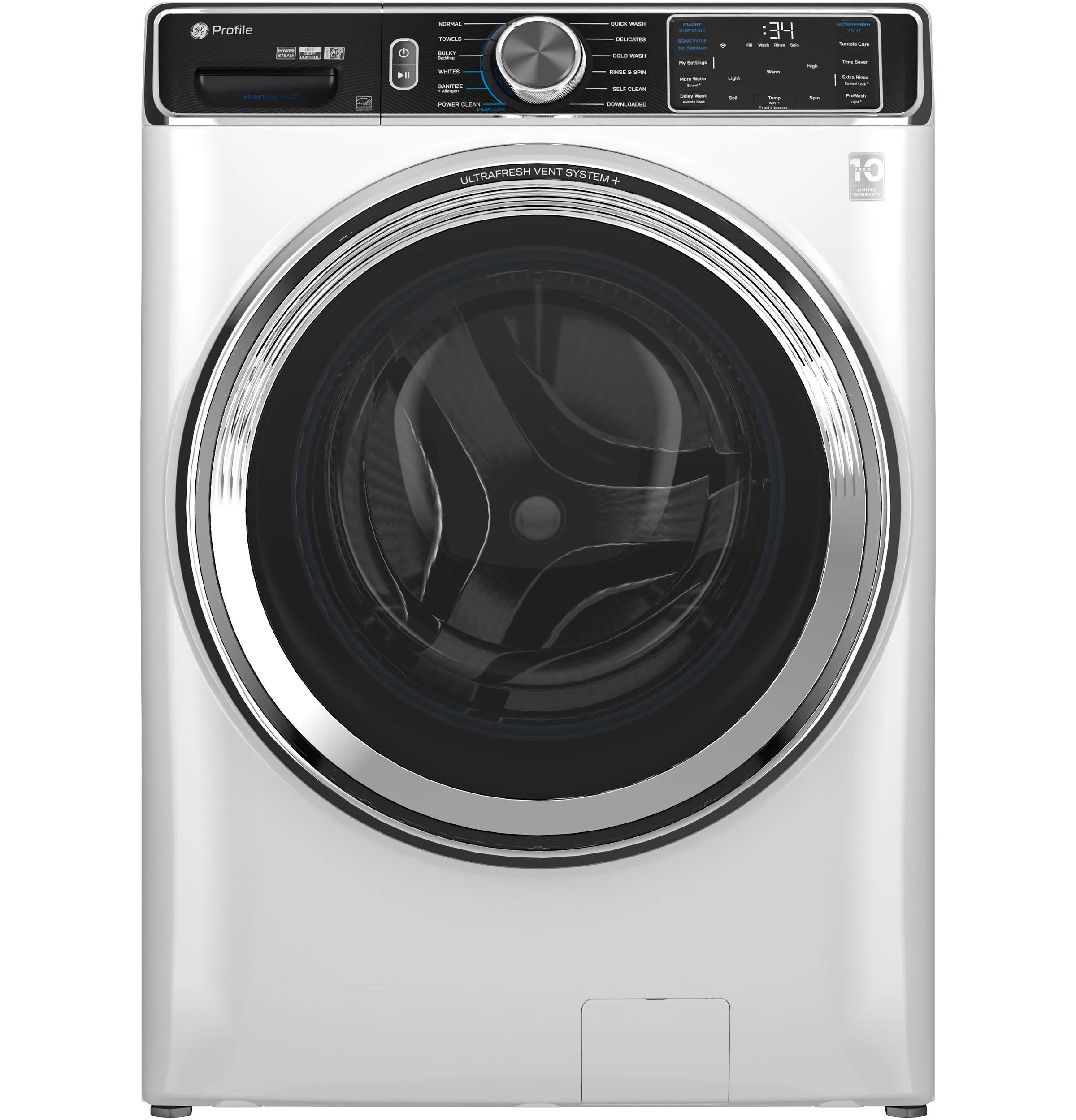 Ge Appliances PFW870SSVWW Ge Profile&#8482; 5.3 Cu. Ft. Capacity Smart Front Load Energy Star? Washer With Ultrafresh&#8482; Vent System  With Odorblock&#8482;