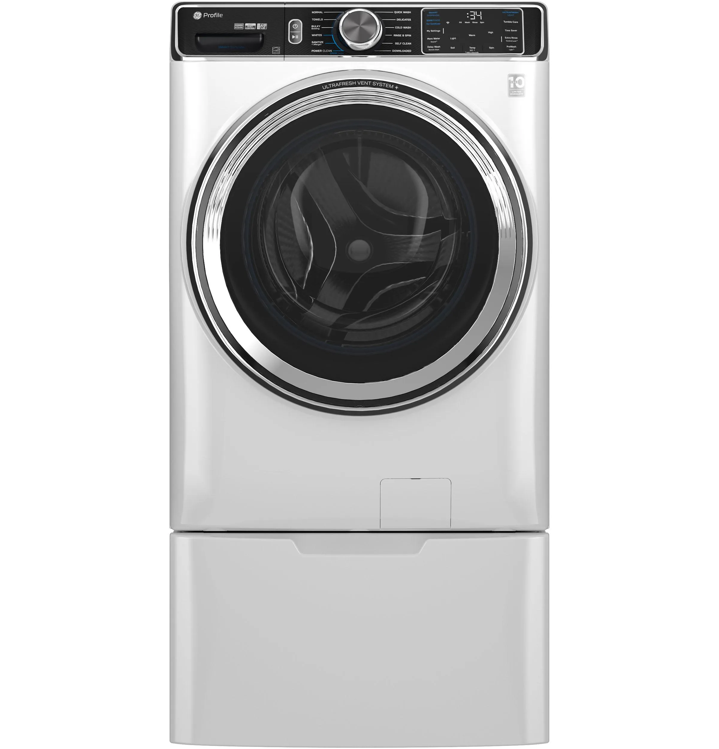 Ge Appliances PFW870SSVWW Ge Profile&#8482; 5.3 Cu. Ft. Capacity Smart Front Load Energy Star? Washer With Ultrafresh&#8482; Vent System  With Odorblock&#8482;