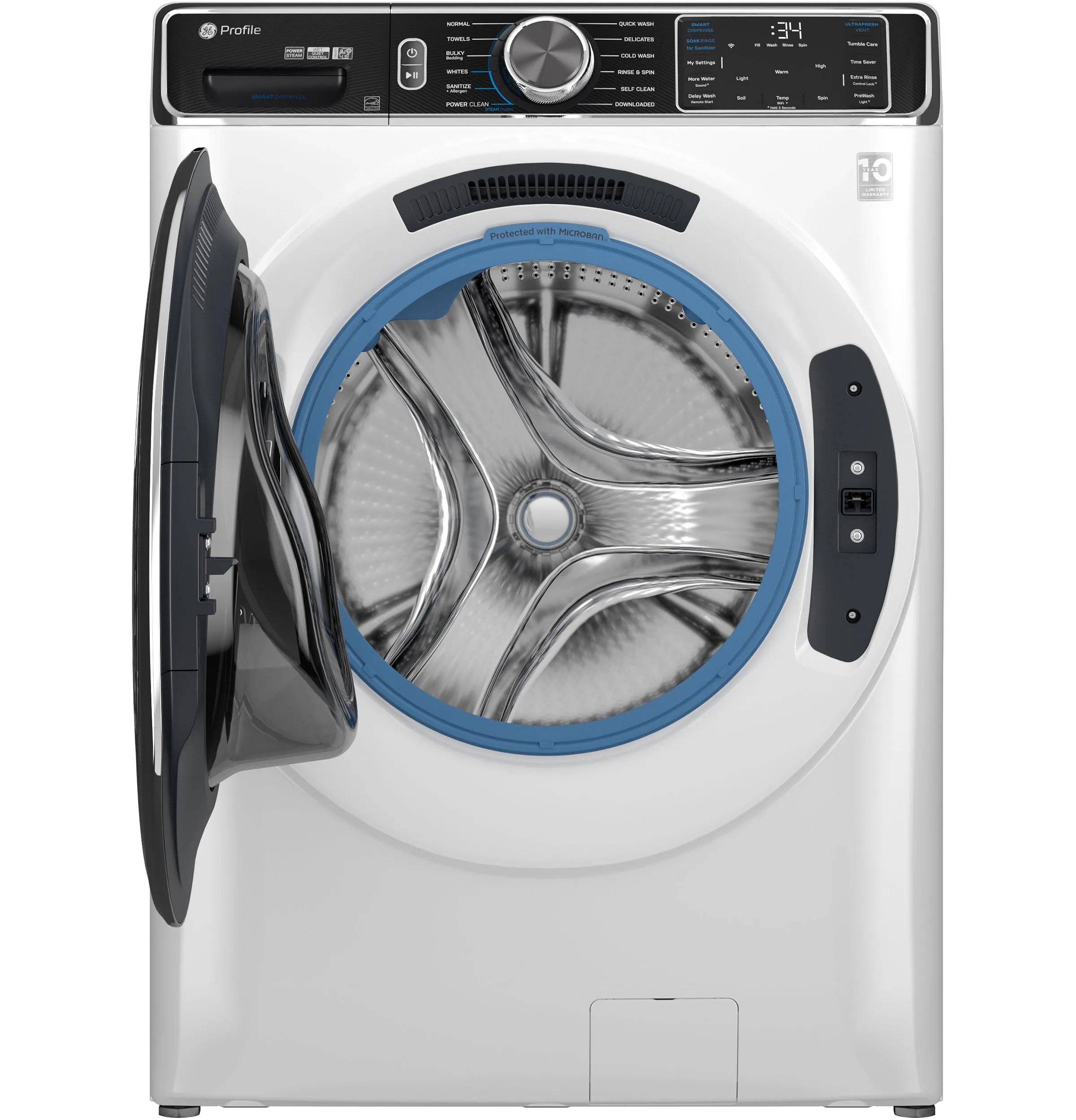 Ge Appliances PFW870SSVWW Ge Profile&#8482; 5.3 Cu. Ft. Capacity Smart Front Load Energy Star? Washer With Ultrafresh&#8482; Vent System  With Odorblock&#8482;