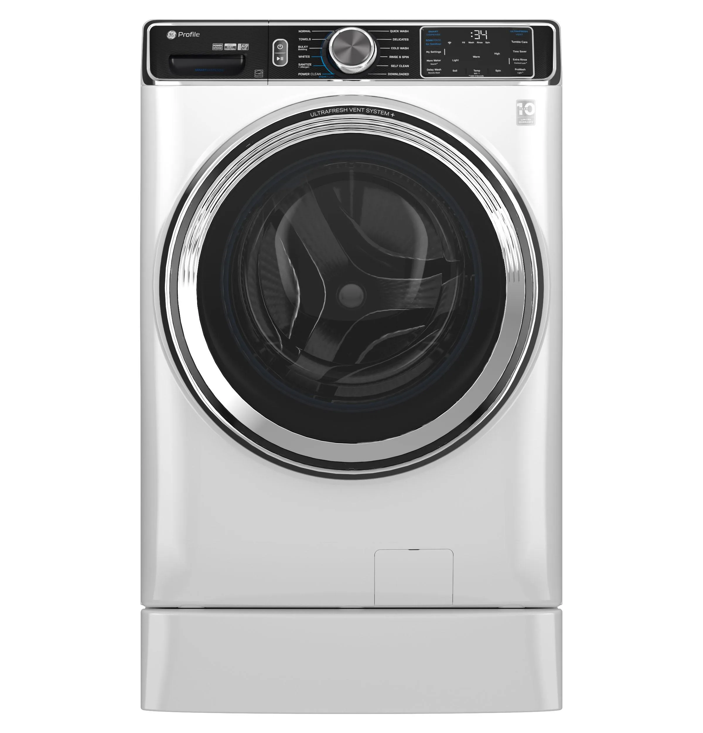 Ge Appliances PFW870SSVWW Ge Profile&#8482; 5.3 Cu. Ft. Capacity Smart Front Load Energy Star? Washer With Ultrafresh&#8482; Vent System  With Odorblock&#8482;