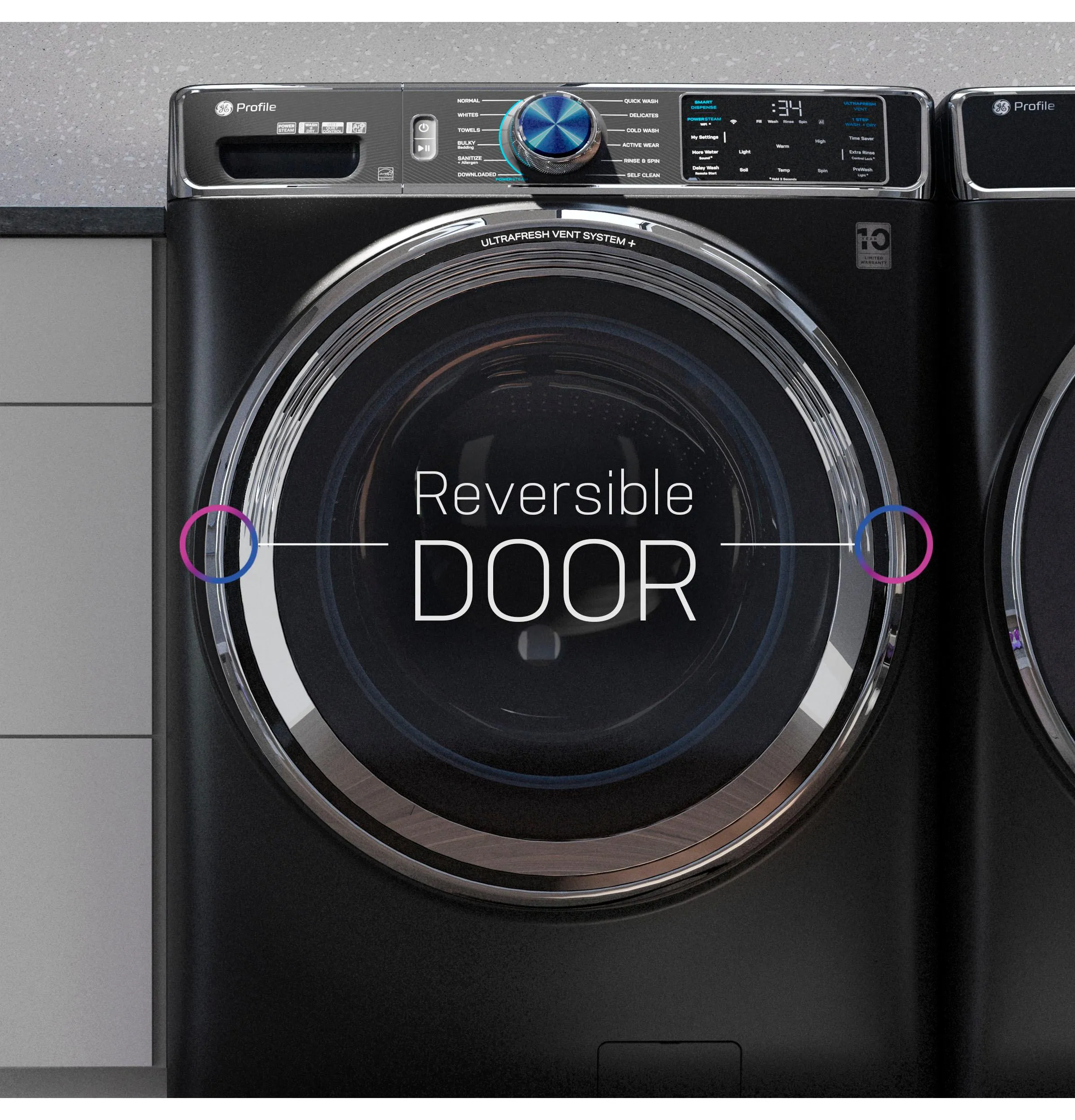 Ge Appliances PFW955SPWDS Ge Profile&#8482; 5.5 Cu. Ft. Capacity Smart Front Load Energy Star? Steam Washer With Ultrafresh Vent System  And Smart Wash & Smart Rinse